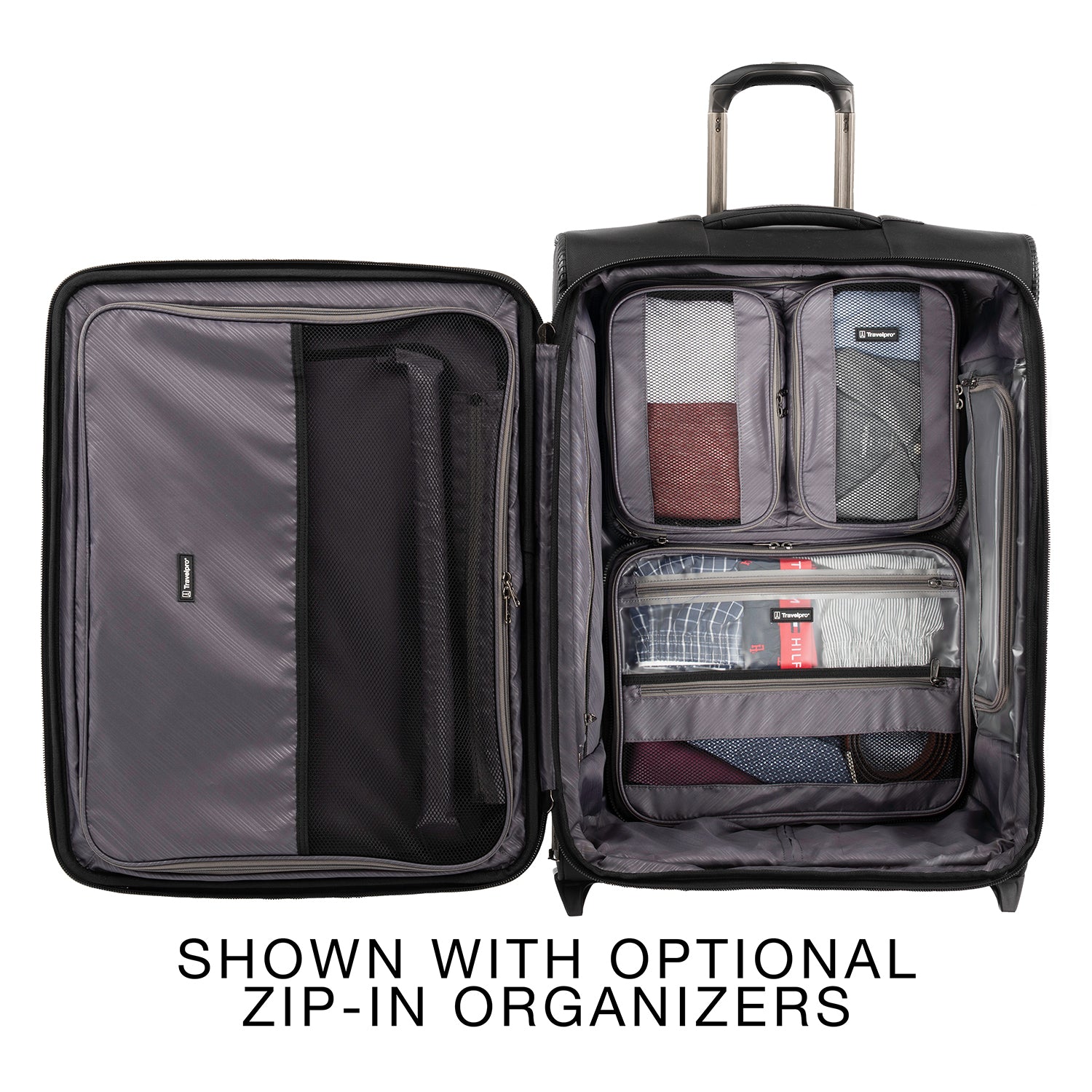 Travelpro Crew Versapack Max Carry-On Exp Rollaboard Jet Black Checked Medium 26 Inch U2