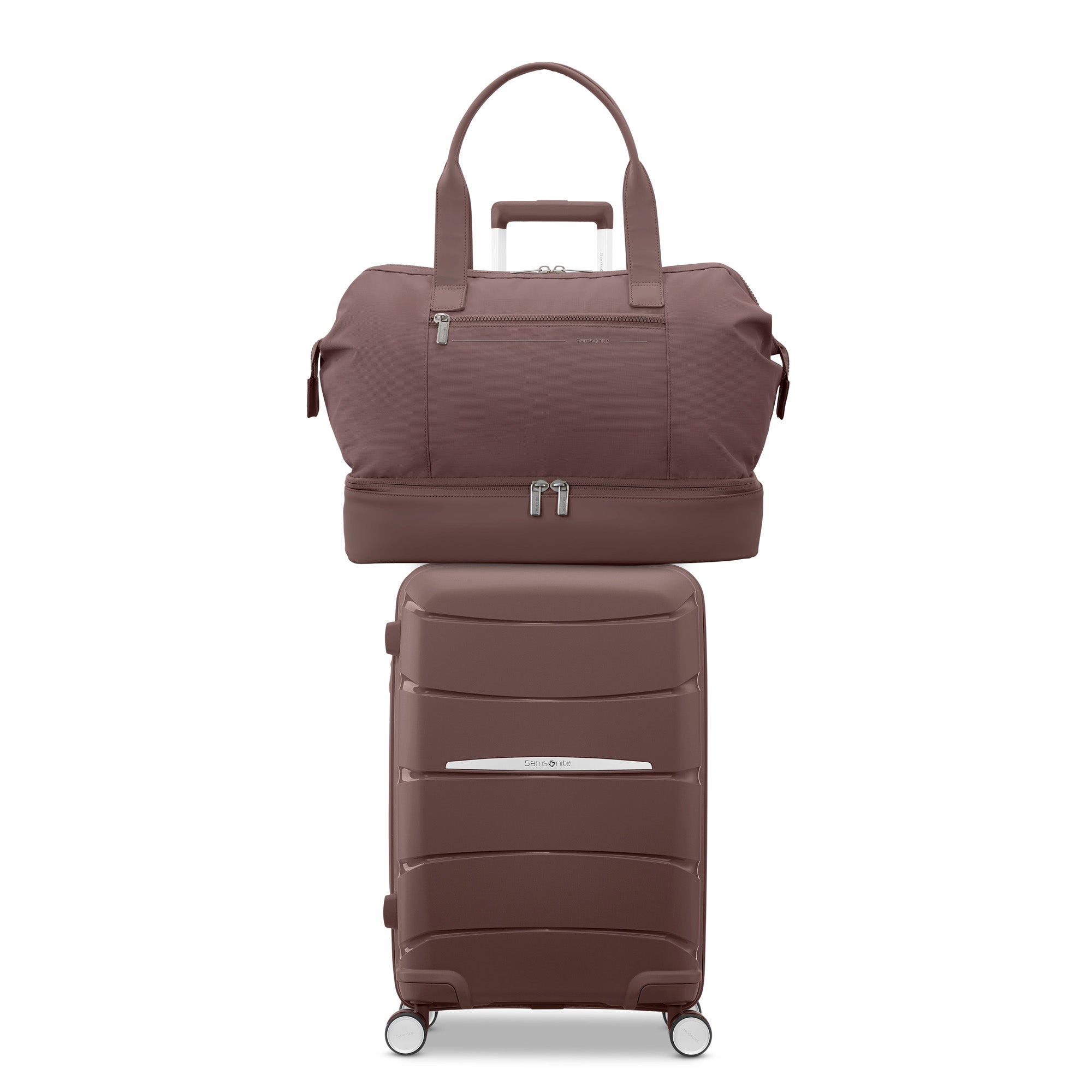Samsonite Outline Pro Carry-On Spinner ( Cocoa Chocolate Mauve , One Size ) Cocoa Chocolate Mauve One Size U1