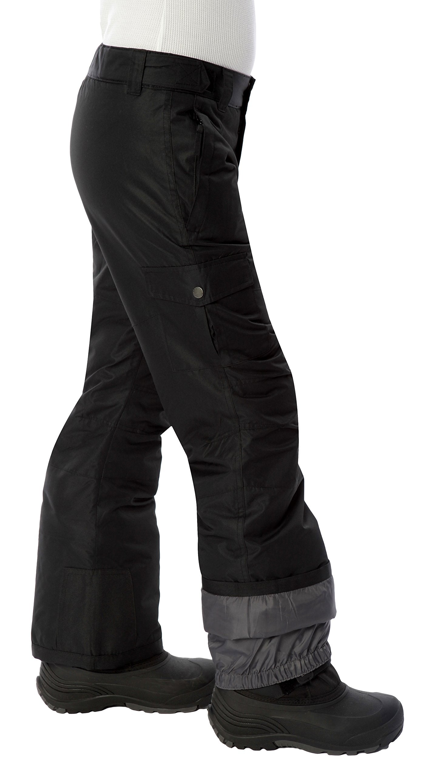 Arctix Kids Snowsports Cargo Snow Pants with Articulated Knees ( Black , X-Small ) Black X Small U1