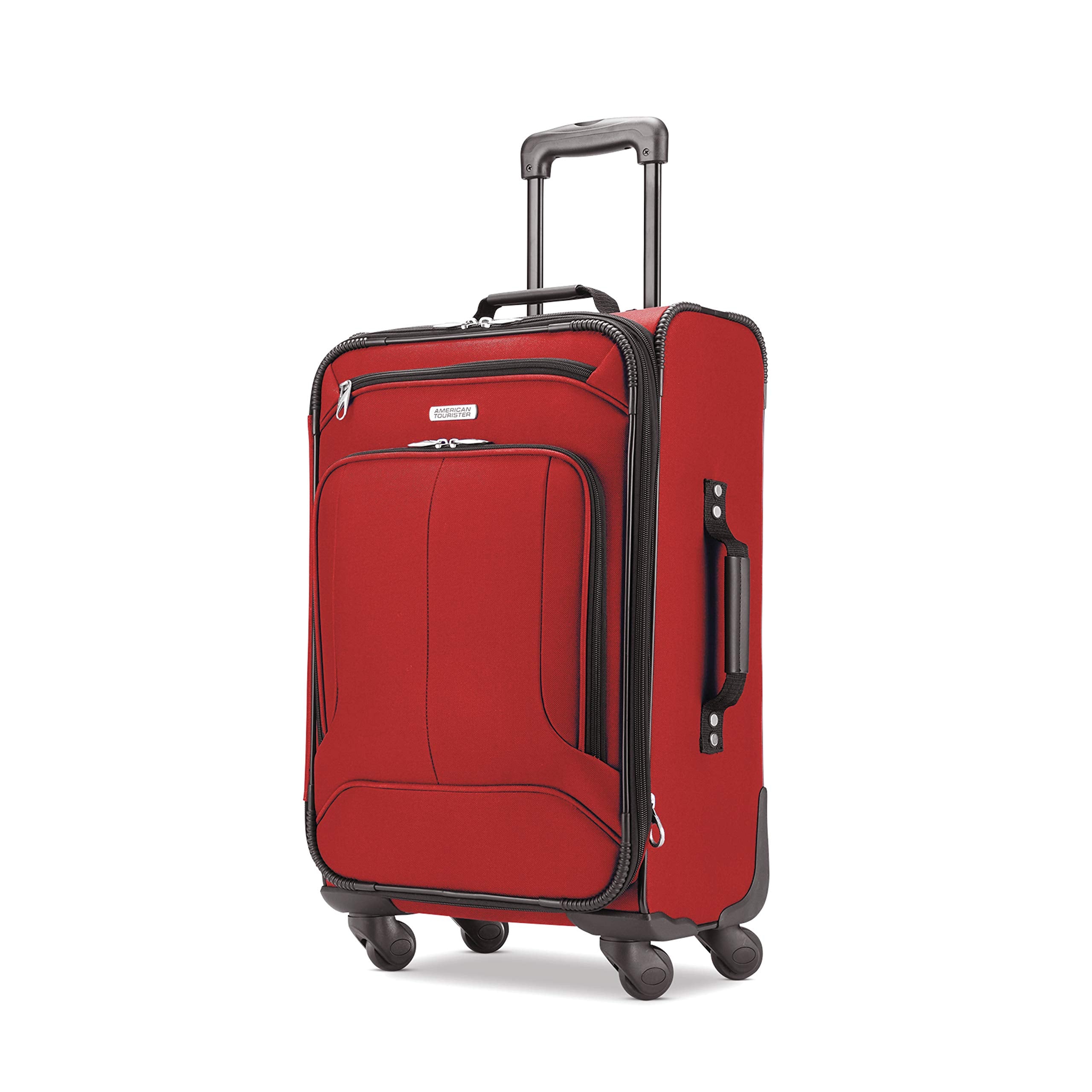 American Tourister Pop Max Softside Luggage with Spinner Wheels ( Red , 3-Piece Set (21/25/29) ) Red 3 Piece Set 21 25 29 U5