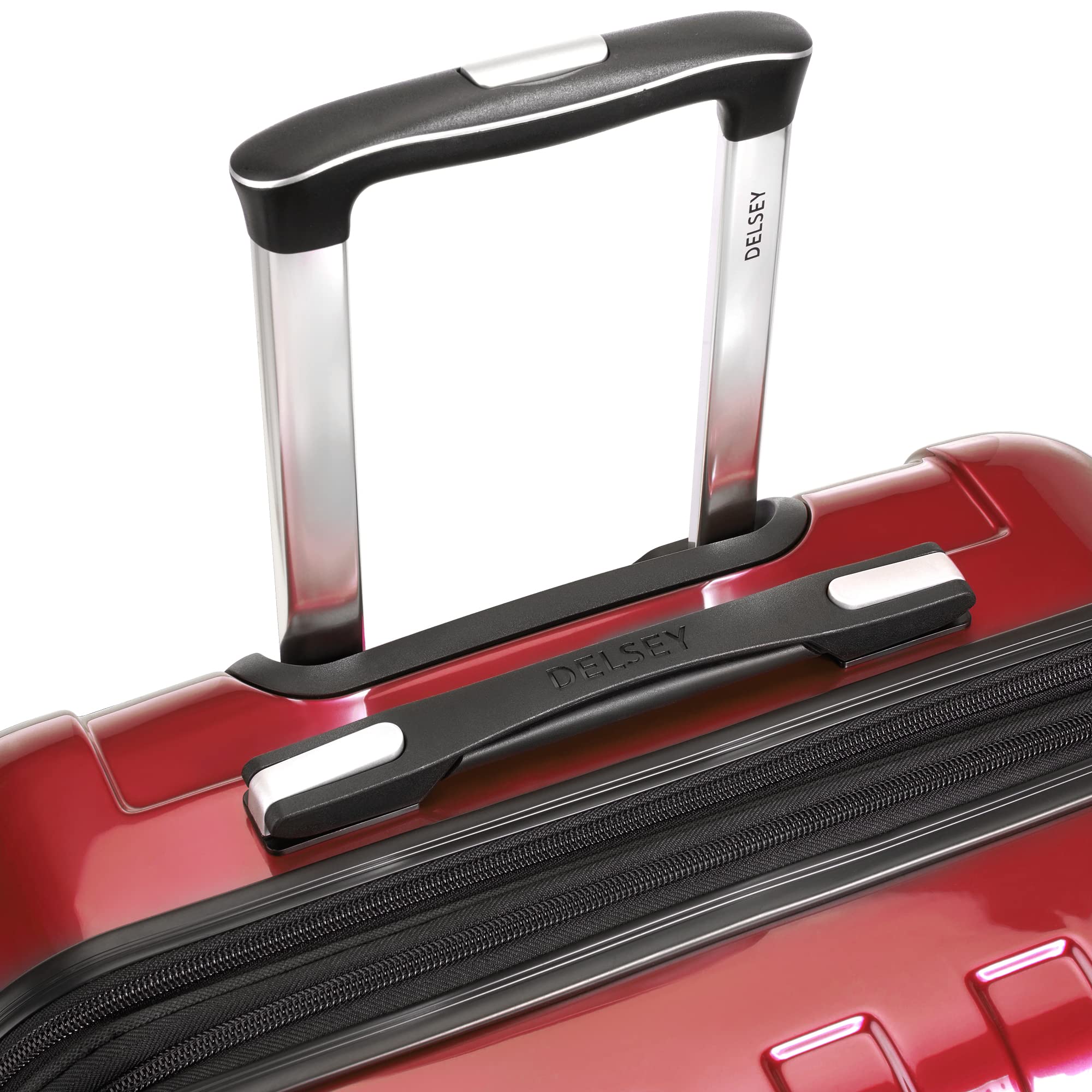 DELSEY Paris Helium Aero Hardside Expandable Luggage with Spinner Wheels ( Brick Red , Checked-Large 29 Inch ) Brick Red Checked Large 29 Inch U6