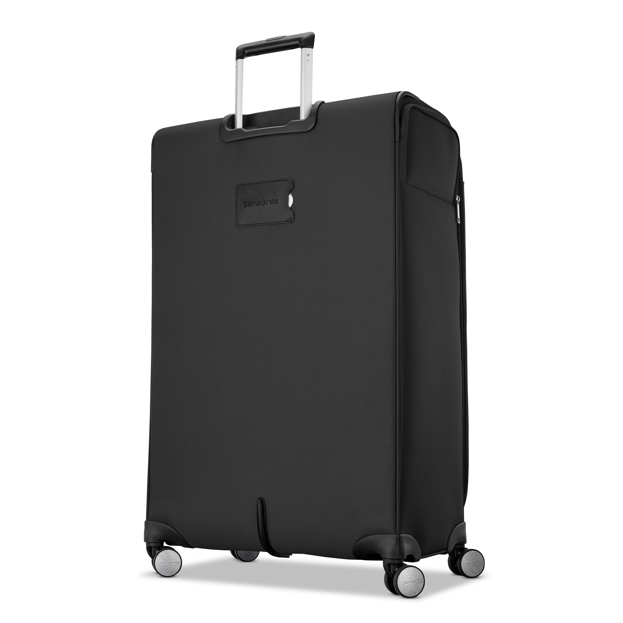 Samsonite Element Soft-Sided 29-Inch Lightweight Large Checked Expandable Suitcase: Durable, 360 Spinner Wheels, Adjustable Telescopic Handle, 2 Front & 1 Side Pocket ( Black , 29-Inch Checked-Large ) Black 29 Inch Checked Large U16