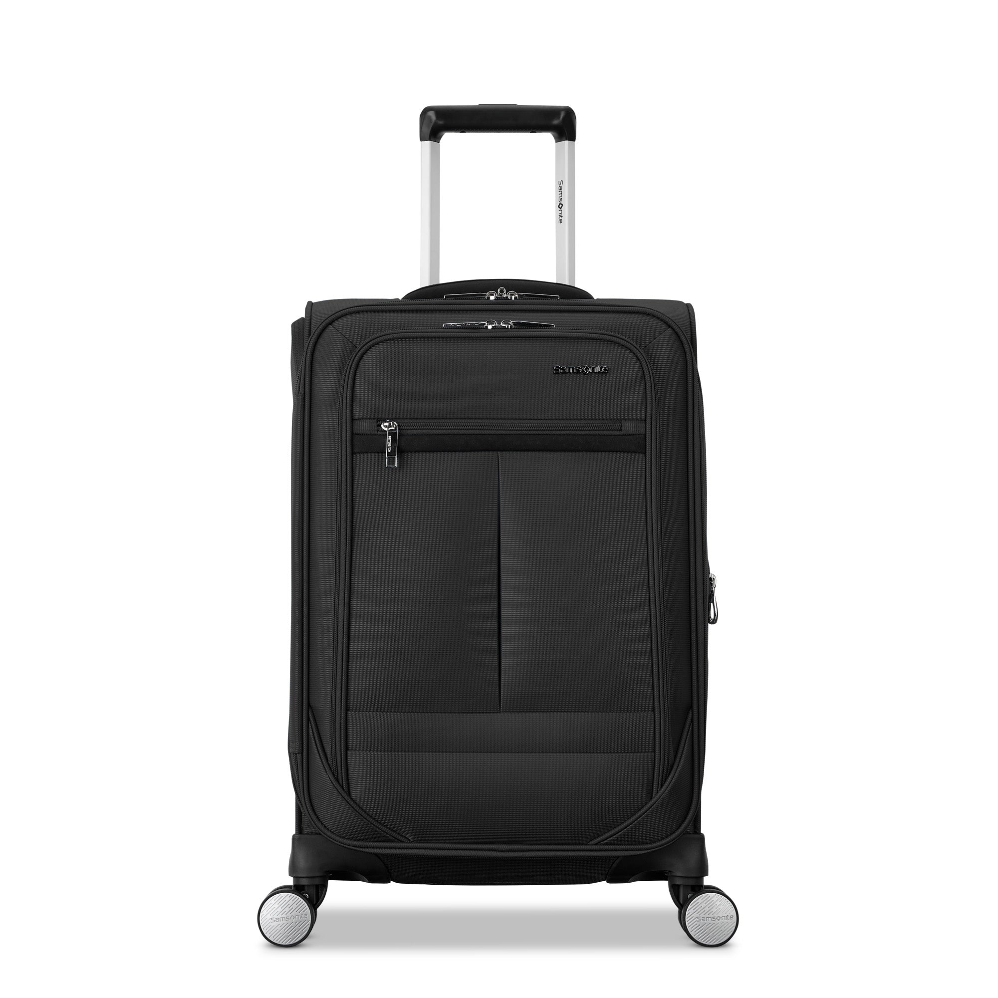 Samsonite Element Carry-On Soft-Sided Expandable 21-Inch Suitcase: Airline Approved for Most Major Airlines, Durable, 360 Spinner Wheels, Adjustable Handle, 2 Front & Side Pocket ( Black , 21-Inch Carry-On ) Black 21 Inch Carry On U23