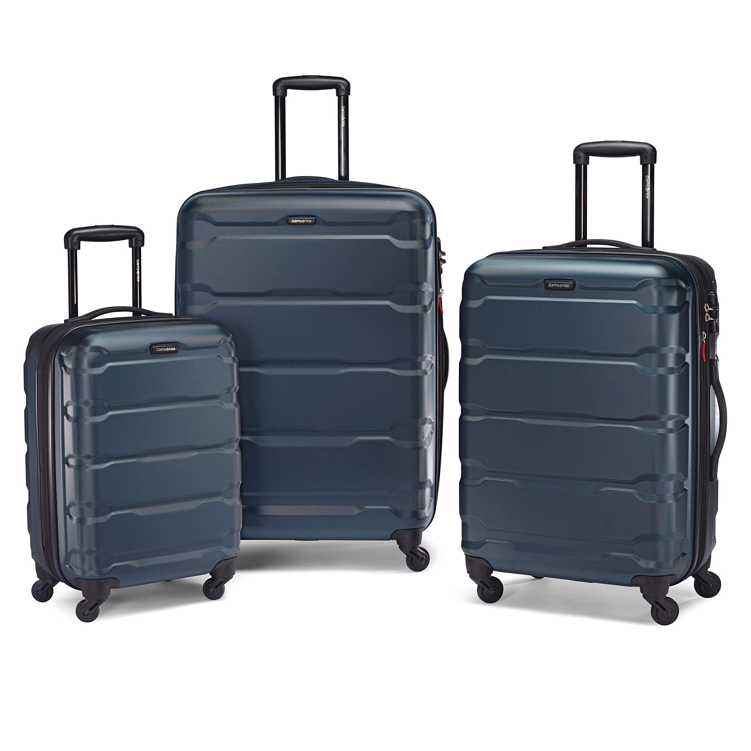 Samsonite Omni Checked-Medium 24-Inch PC Hardside Expandable Luggage with Spinner Wheels ( Teal , Checked-Medium 24-Inch ) Teal Checked Medium 24 Inch U21