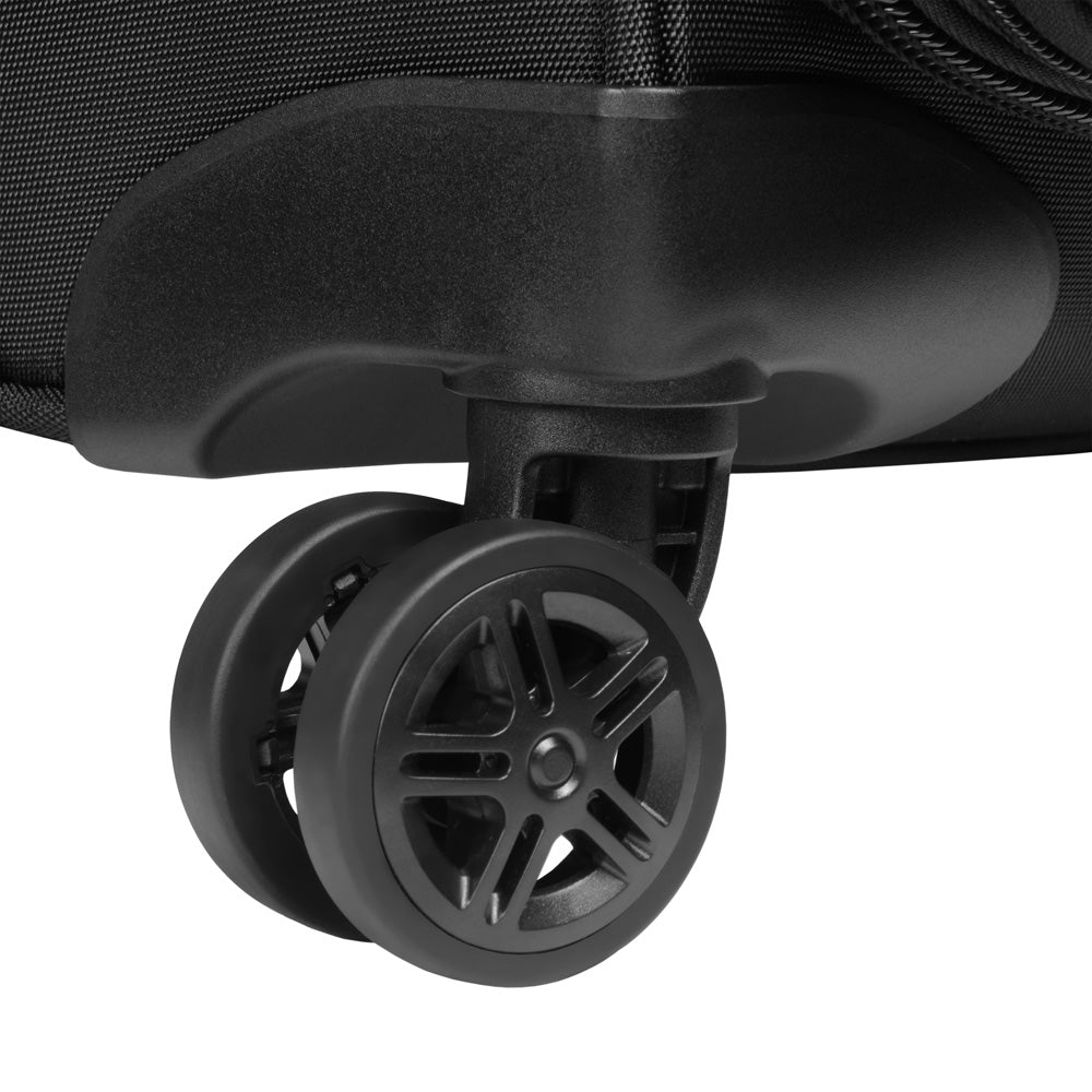 WallyBags Solutions 25 Expandable Spinner with Removable Garment Bag ( Black , One Size ) Black One Size U2