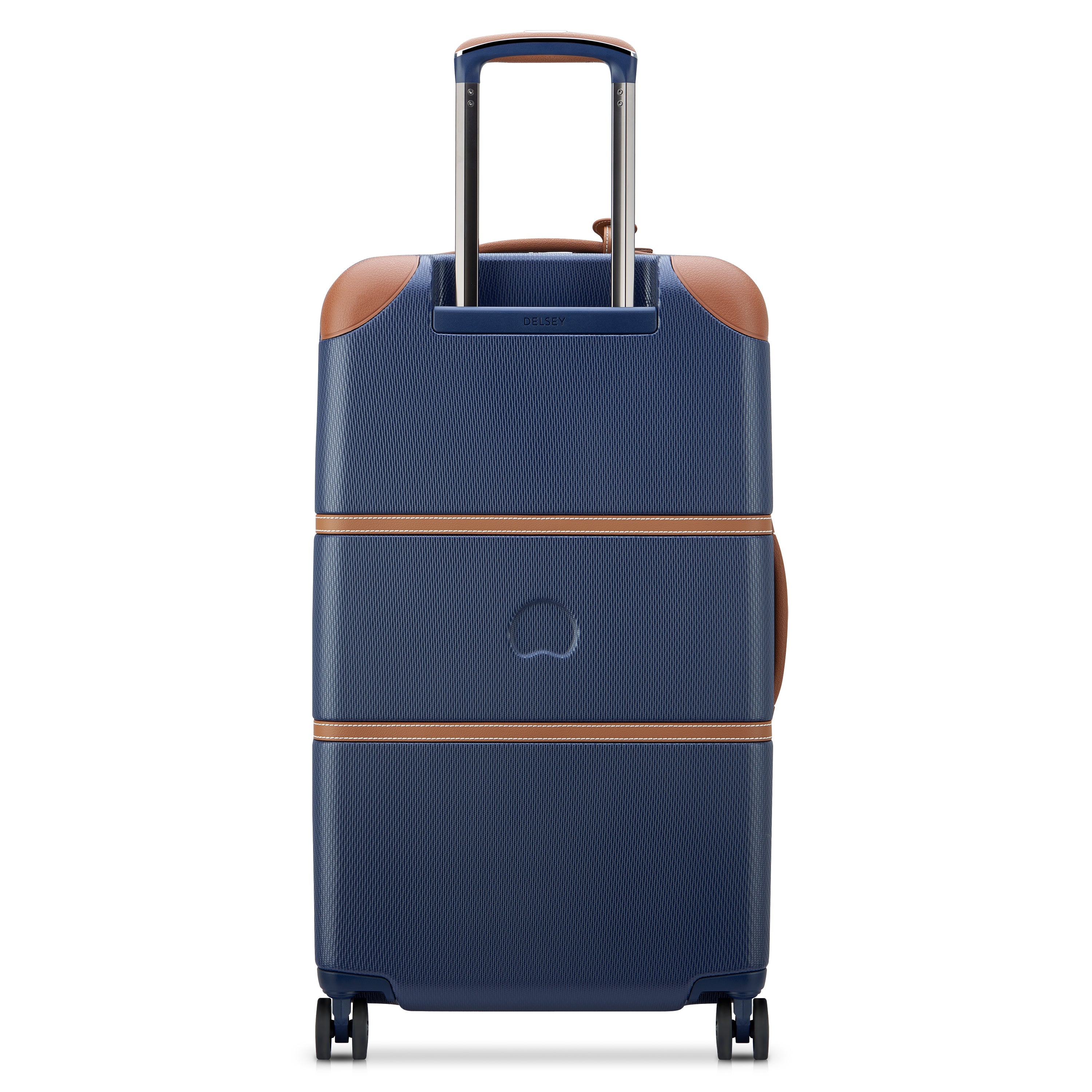 DELSEY Paris Chatelet Air 2.0 Hardside Luggage with Spinner Wheels ( Navy Blue , Checked-26 Inch Trunk ) Navy Blue Checked 26 Inch Trunk U3