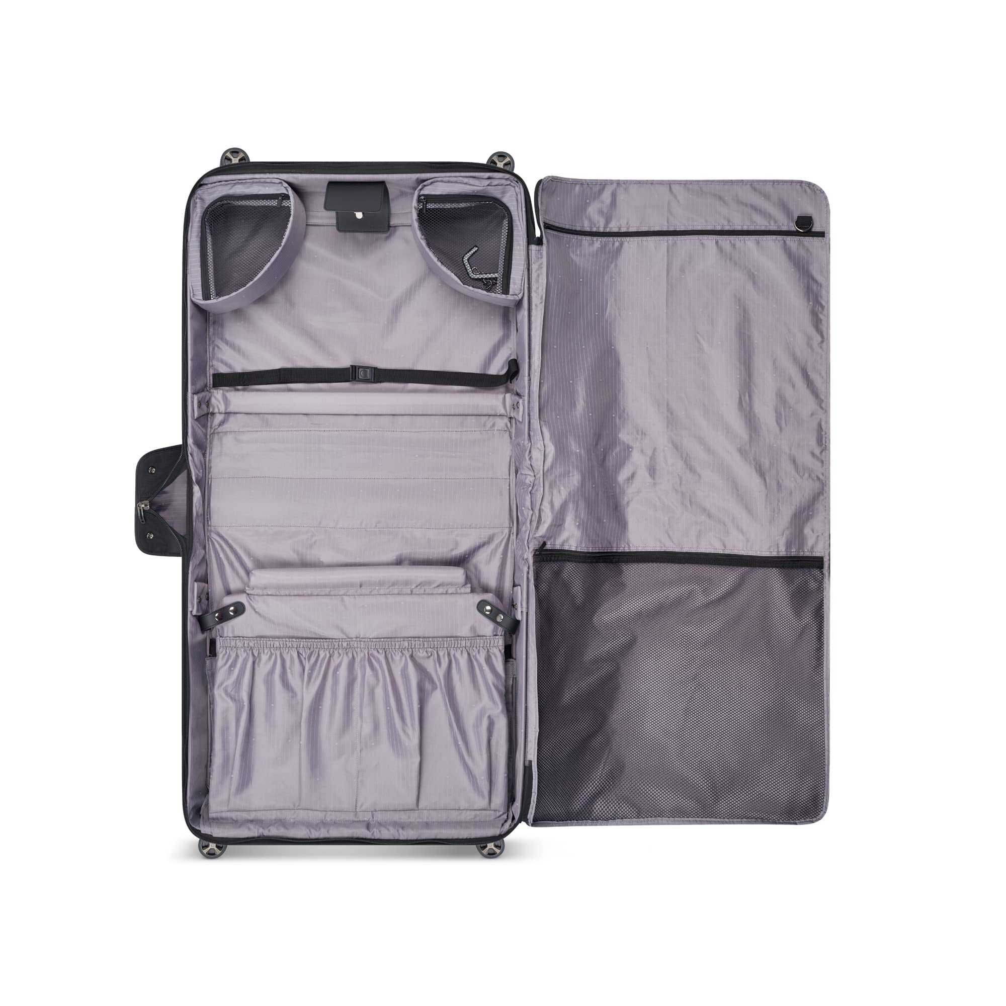 DELSEY Paris Helium DLX Carryon Garment Bag with Spinner Wheels ( Black , 24 Inch ) Black 24 Inch U9