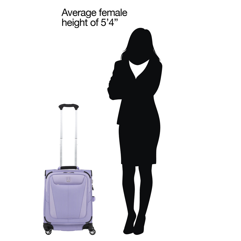 Travelpro Maxlite 5 Softside Expandable Luggage with 4 Spinner Wheels, Lightweight Suitcase, Men and Women ( Violet , Carry-on 19-Inch ) Violet Carry On 19 Inch U2