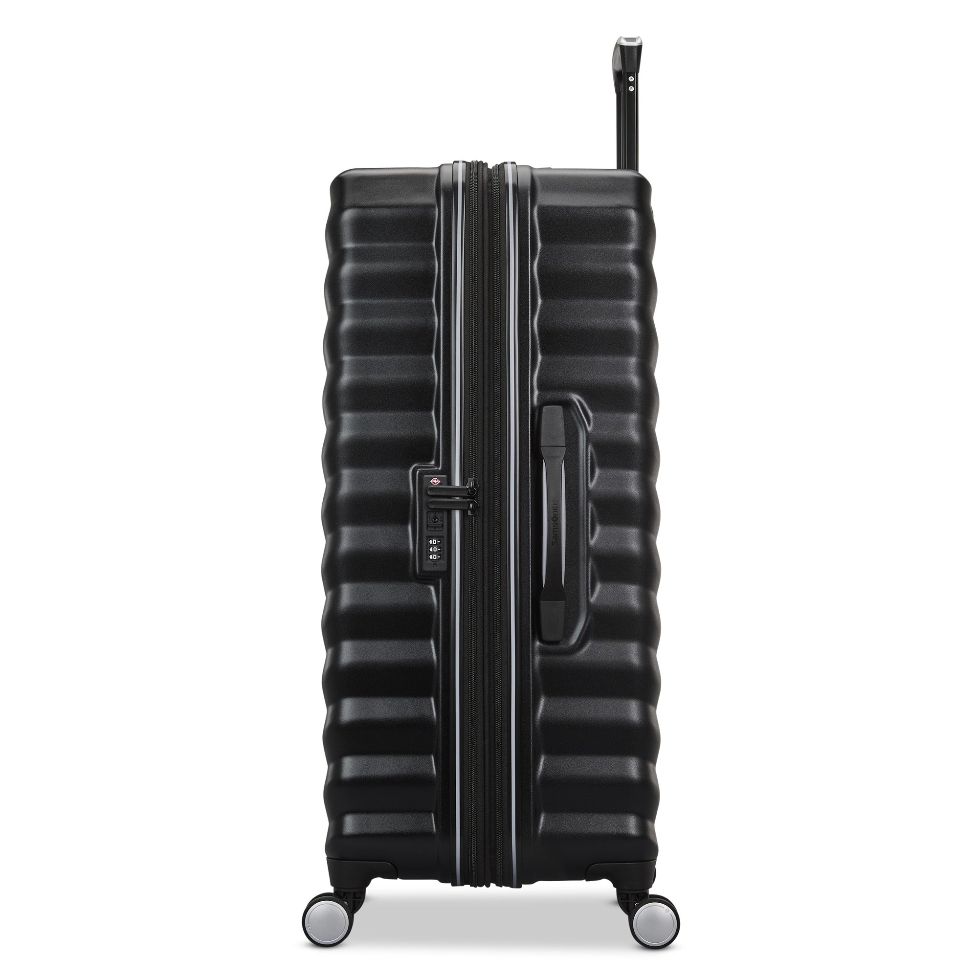 Samsonite Hard-Sided 28-Inch Lightweight Checked Large Expandable Element Suitcase: Durable, 360 Spinner Wheels, Adjustable Telescopic Handle, TSA-Approved Lock ( Alpine Black , 28-Inch Checked-Large ) Alpine Black 28 Inch Checked Large U1