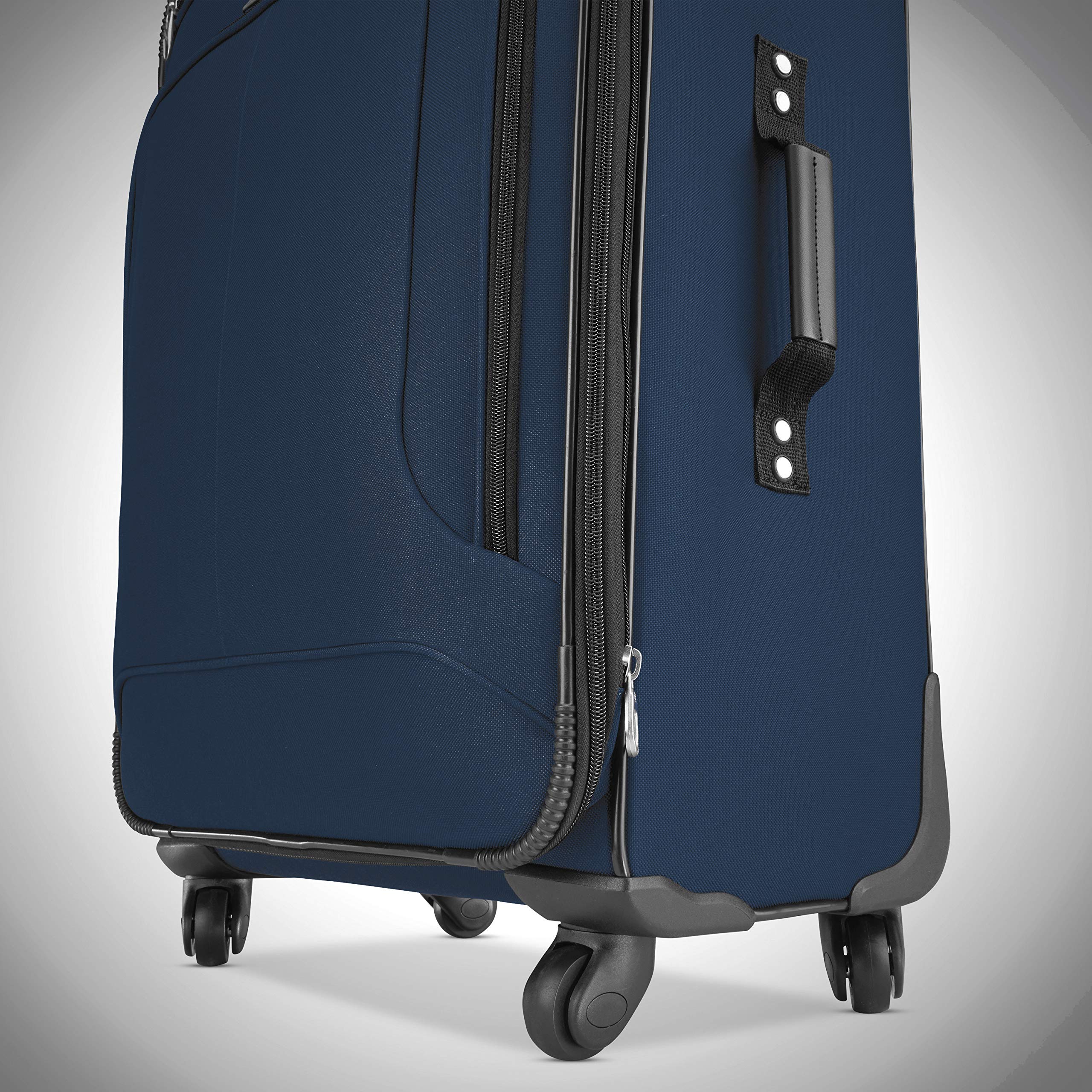 American Tourister Pop Max Softside Luggage with Spinner Wheels ( Navy , 3-Piece Set (21/25/29) ) Navy 3 Piece Set 21 25 29 U8
