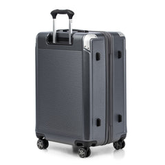 Travelpro Platinum Elite Hardside Expandable Spinner Wheel Luggage TSA Lock Hard Shell Polycarbonate Suitcase ( Vintage Grey , Checked- Medium 25-Inch ) Vintage Grey Checked Medium 25 Inch U2