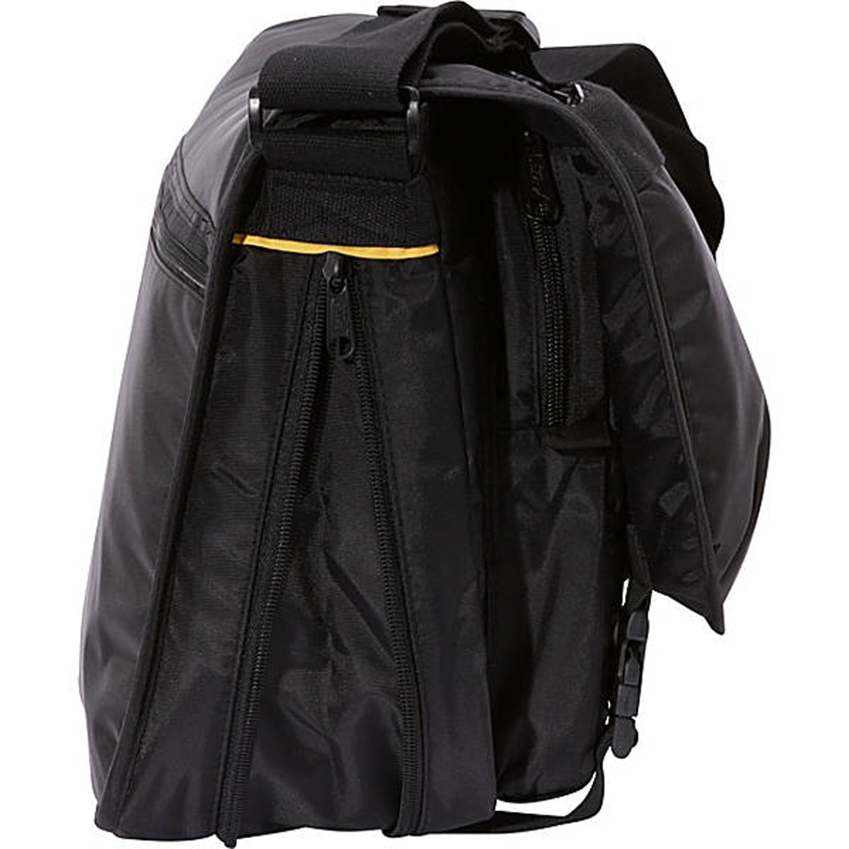 A.Saks EXPANDABLE Messenger Bag ( Black , One Size ) Black One Size U2