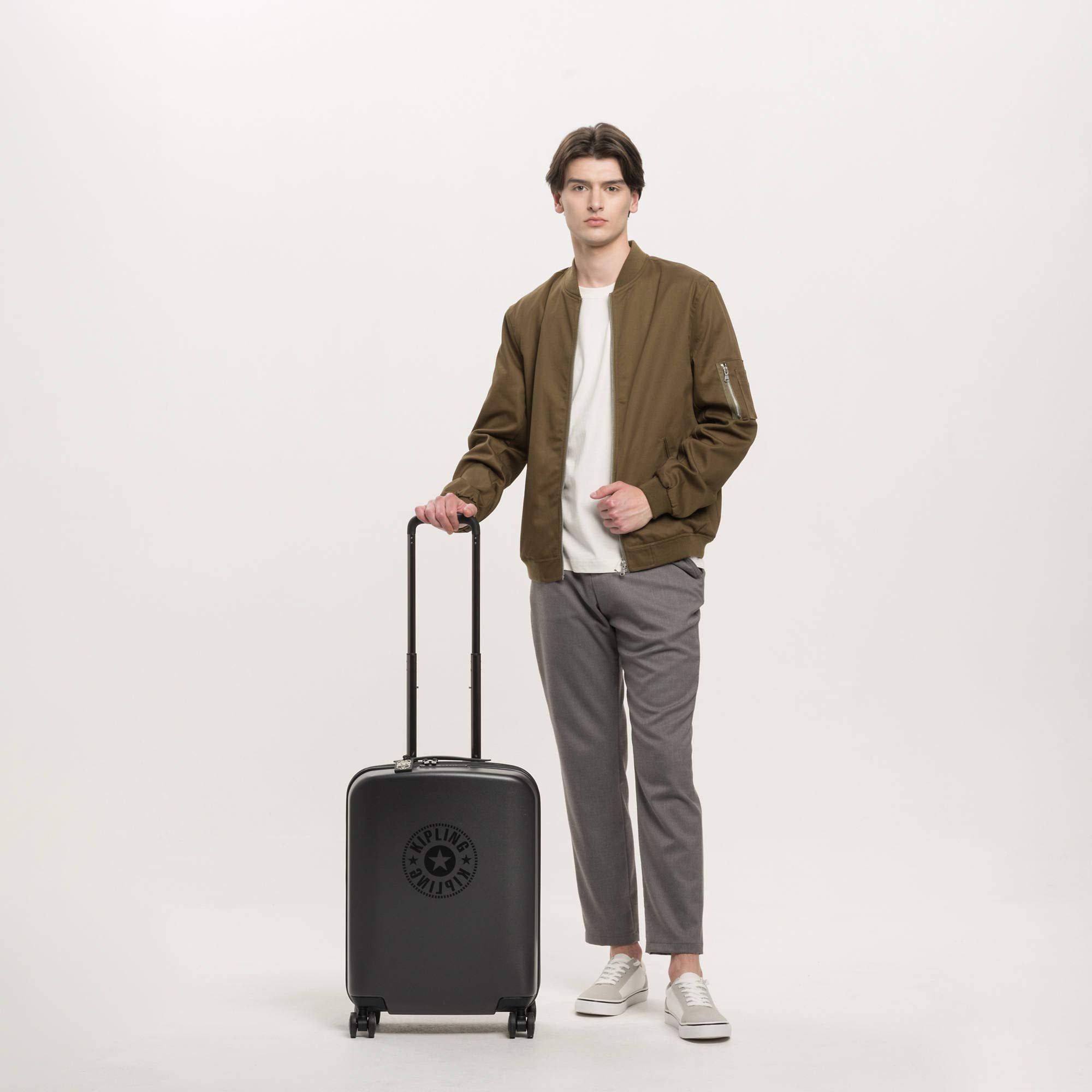 Kipling Curiosity Small Hardshell Spinner Suitcase ( Raw Black , One Size ) Raw Black One Size U1