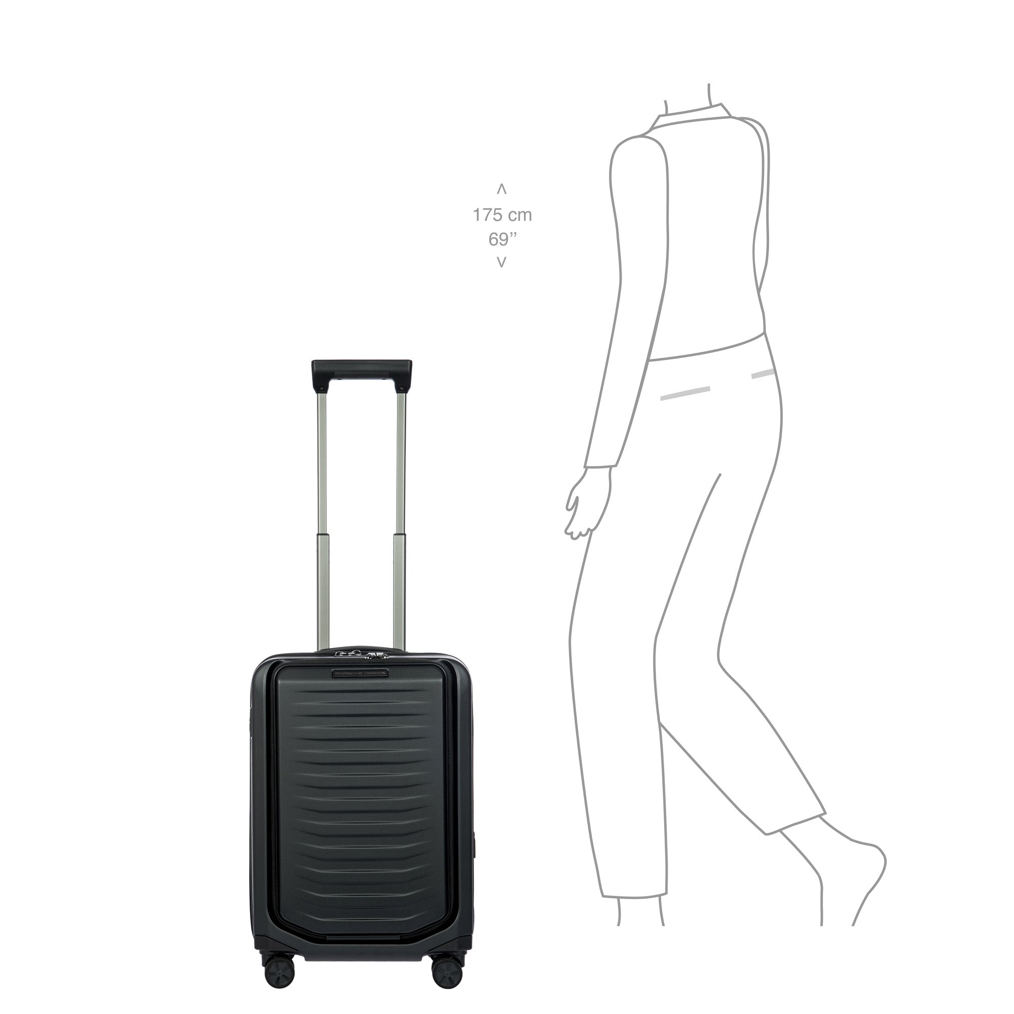 PORSCHE DESIGN by Bric's Roadster 21" Carry-on Expandable Spinner ( Black Matte , One Size ) Black Matte One Size U1