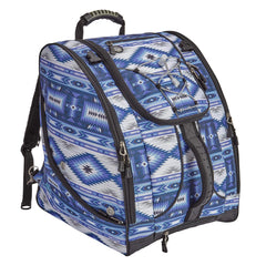 Athalon Everything Ski Boot Bag and Backpack Plus– Ski - Snowboard – Holds Everything – (Ski Boots, Helmet, Goggles, Gloves) ( Indigo/Aztec , One Size ) Indigo/Aztec One Size U2