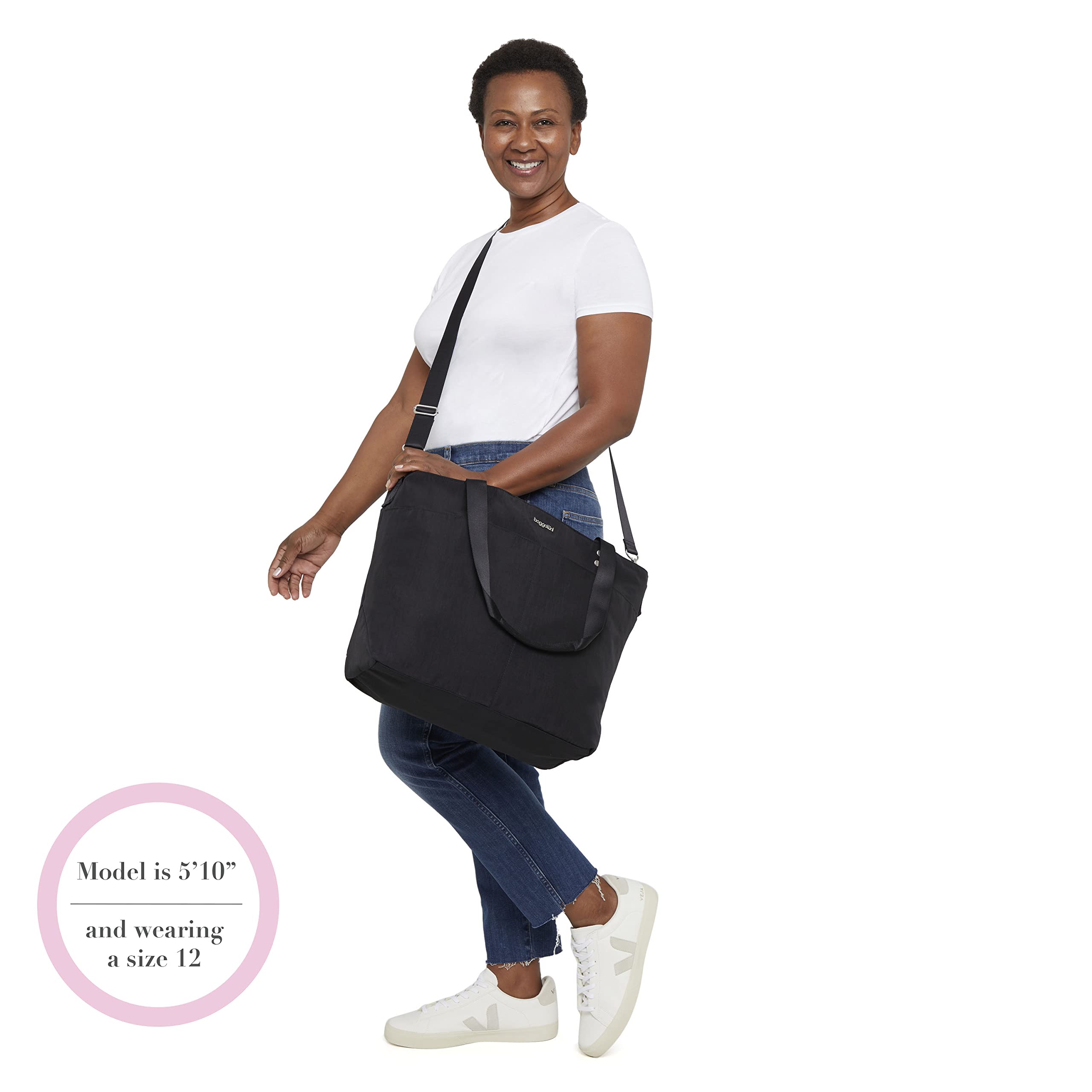 Baggallini Large Carryall Tote ( Indigo Petal - Large , One Size ) Indigo Petal - Large One Size U1