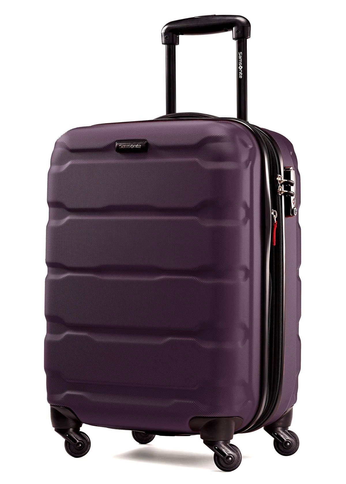 Samsonite Omni Pc Hardside Expandable Luggage with Spinner Wheels ( Purple , Checked-Medium 24-Inch ) Purple Checked Medium 24 Inch U25