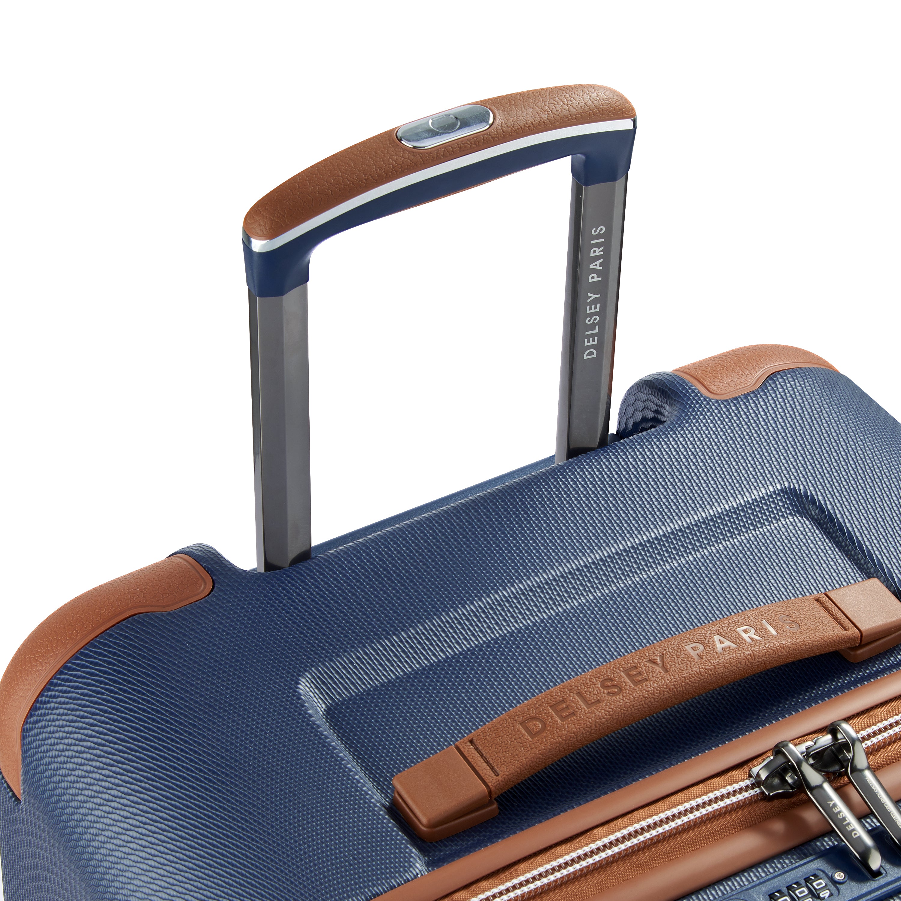 DELSEY Paris Chatelet Air 2.0 Hardside Luggage with Spinner Wheels ( Navy Blue , Checked-26 Inch Trunk ) Navy Blue Checked 26 Inch Trunk U3