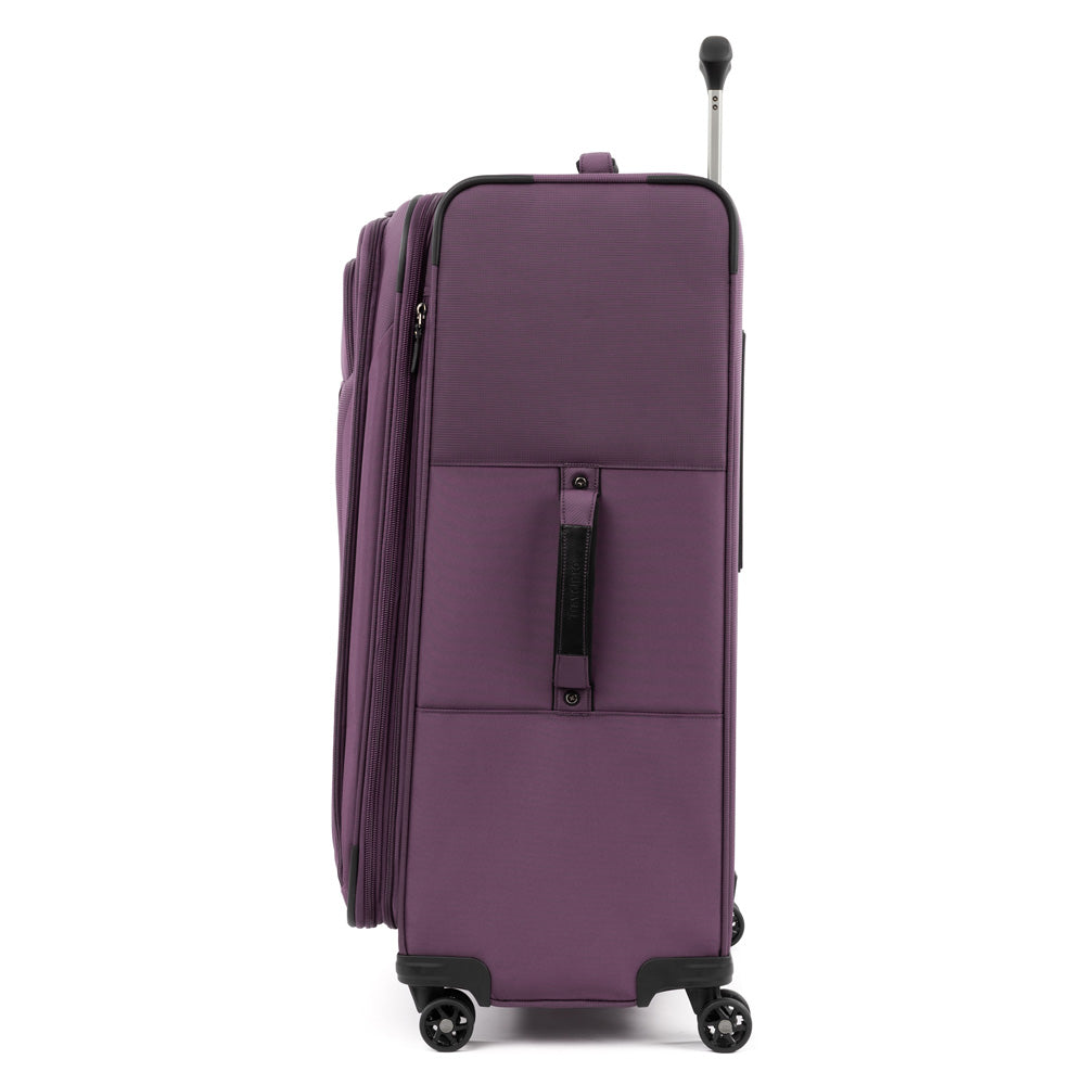 Travelpro Tourlite Softside Expandable Luggage with 4 Spinner Wheels, Lightweight Suitcase, Men and Women ( Deep Purple , Checked-Large 29-Inch ) Deep Purple Checked Large 29 Inch U1