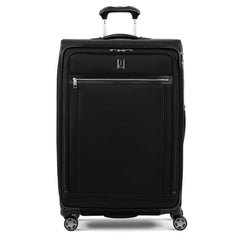 Travelpro Platinum Elite Softside Expandable Checked Luggage, 8 Wheel Spinner Large Suitcase, TSA Lock, Men and Women ( Shadow Black , Checked-Large 29-Inch ) Shadow Black Checked Large 29 Inch U11