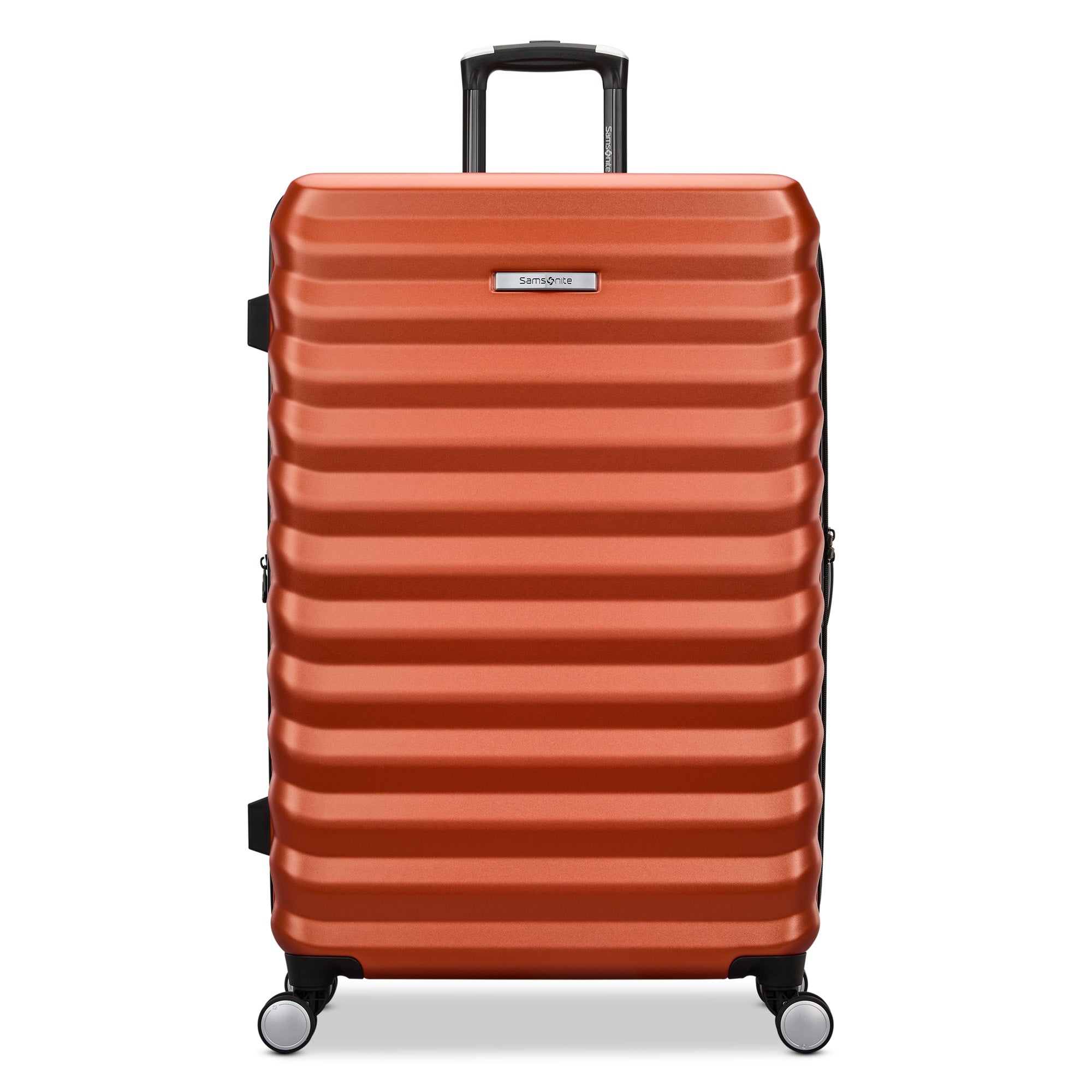 Samsonite Hard-Sided 28-Inch Lightweight Checked Large Expandable Element Suitcase: Durable, 360 Spinner Wheels, Adjustable Telescopic Handle, TSA-Approved Lock ( Copper Orange , 28-Inch Checked-Large ) Copper Orange 28 Inch Checked Large U1