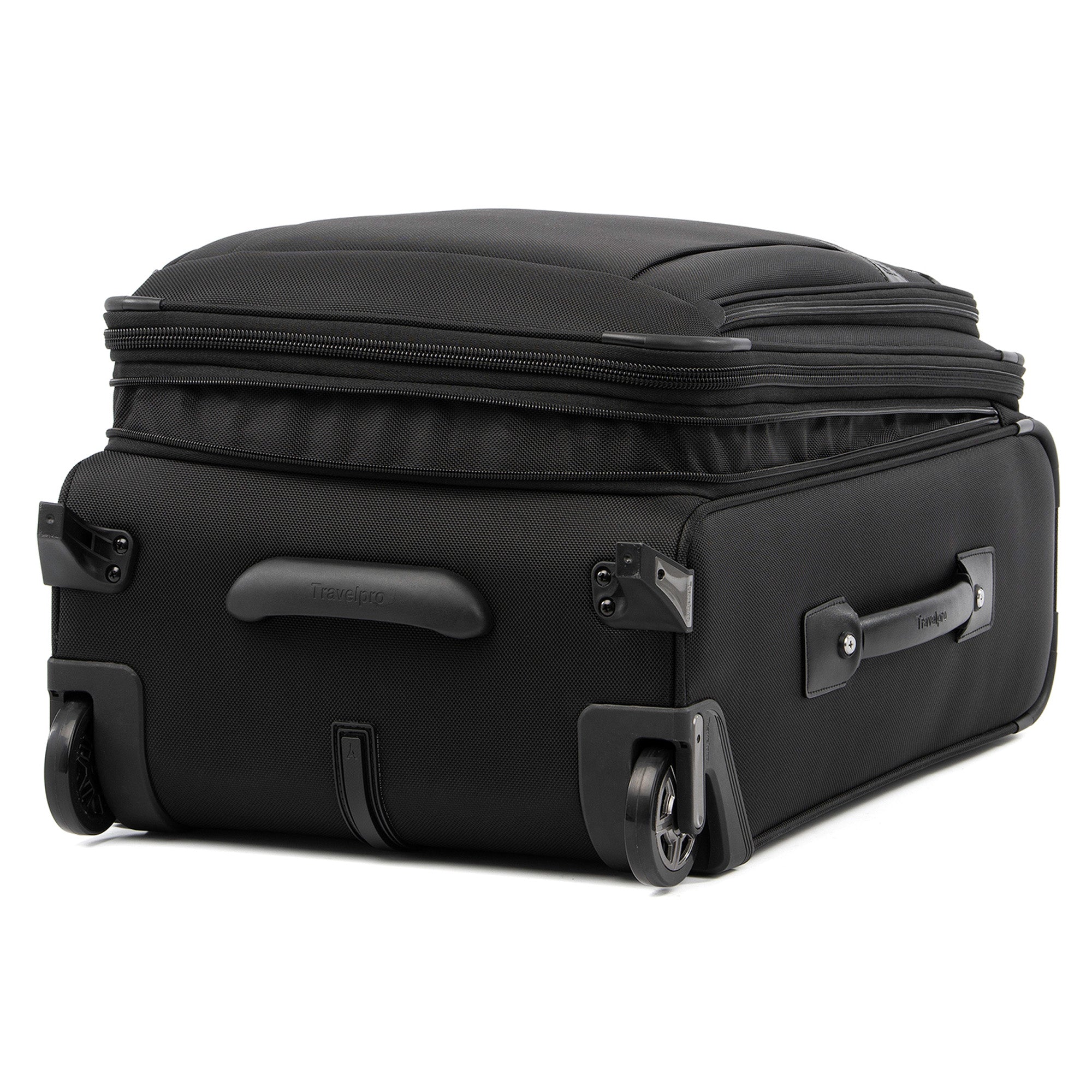 Travelpro Platinum Elite Softside Expandable Luggage, 2 Wheel Upright Suitcase, USB Port, Men and Women ( Shadow Black , Carry On 22 Inch ) Shadow Black Carry On 22 Inch U2