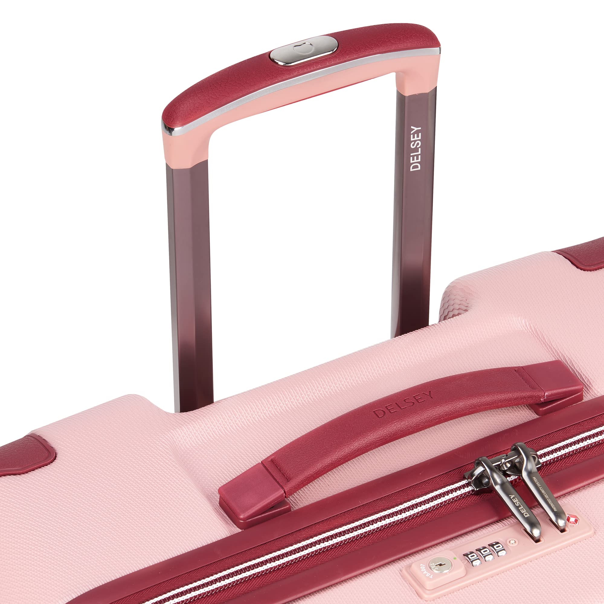 DELSEY Paris Chatelet Air 2.0 Hardside Luggage with Spinner Wheels ( Pink , Checked-Large 28 Inch ) Pink Checked Large 28 Inch U2
