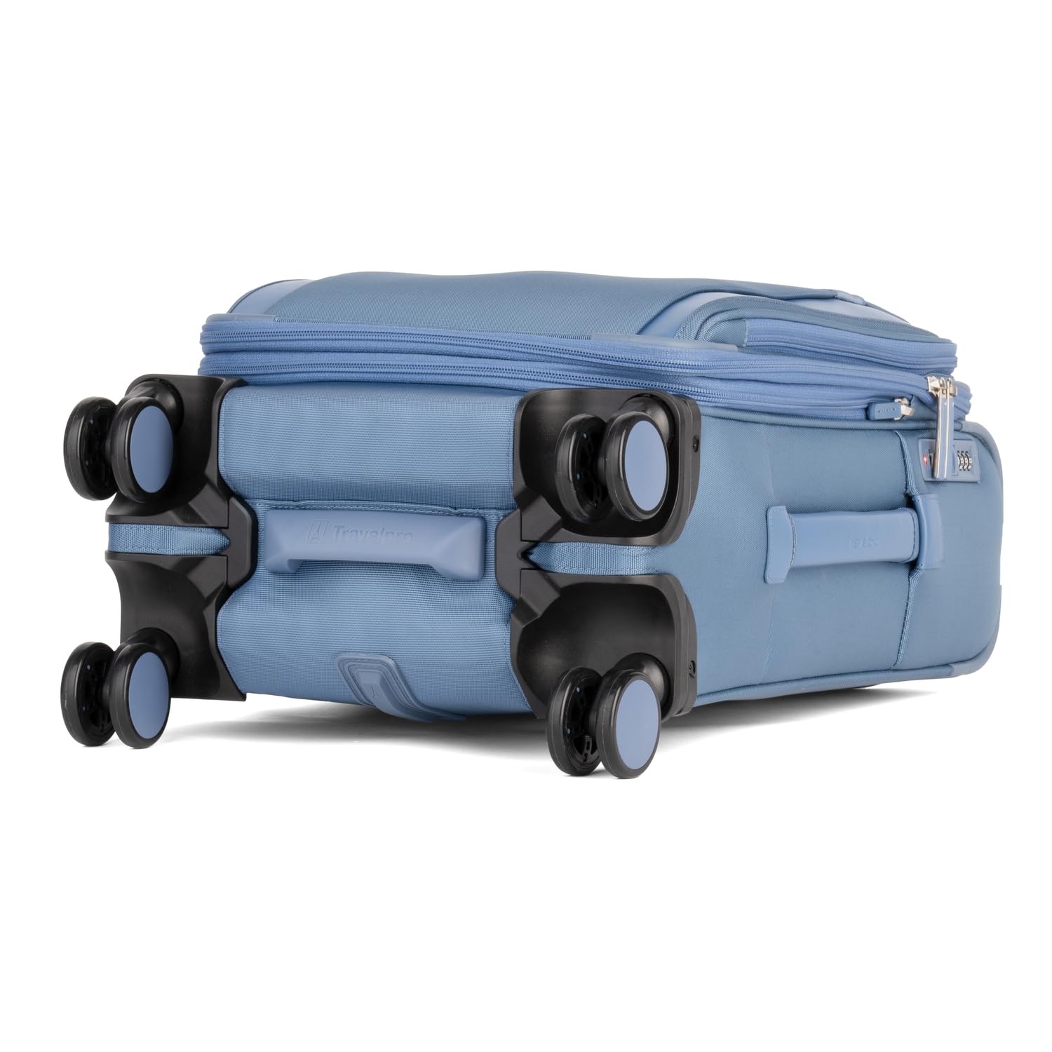 Travelpro Versapack + Lightweight Softside Expandable Checked Luggage, 8 Spinner Suitcase, TSA Lock, Men and Women ( Elemental Blue , Compact Carry On 20-Inch ) Elemental Blue Compact Carry On 20 Inch U2