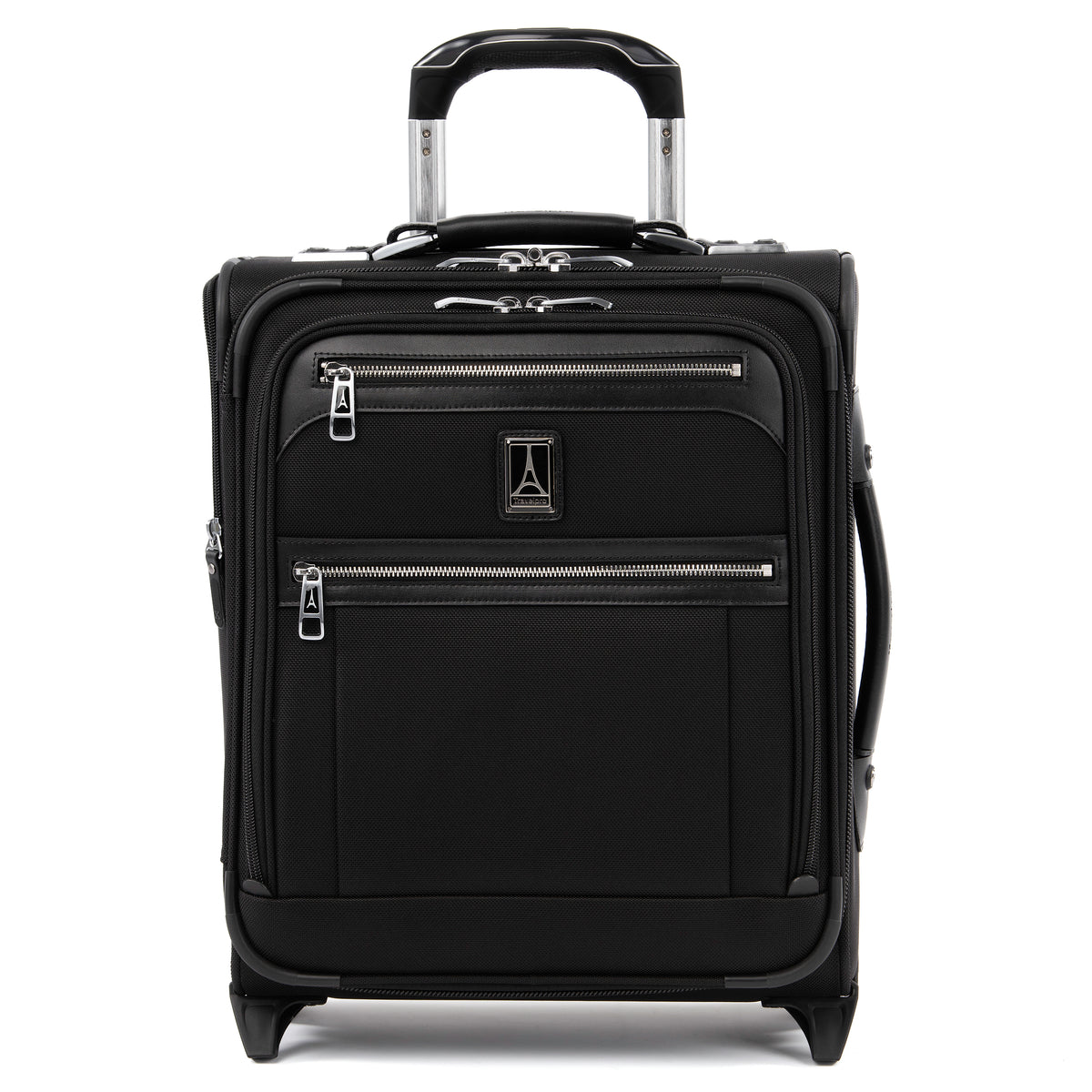 Travelpro Platinum Elite Softside Expandable Luggage, 2 Wheel Upright Suitcase, USB Port, Men and Women ( Shadow Black , Carry-On 16-Inch ) Shadow Black Carry On 16 Inch U9