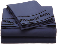Cathay Home Fashions Luxury Silky Soft Berries Flock Microfiber Full Sheet Set, Sage Sage Full U1