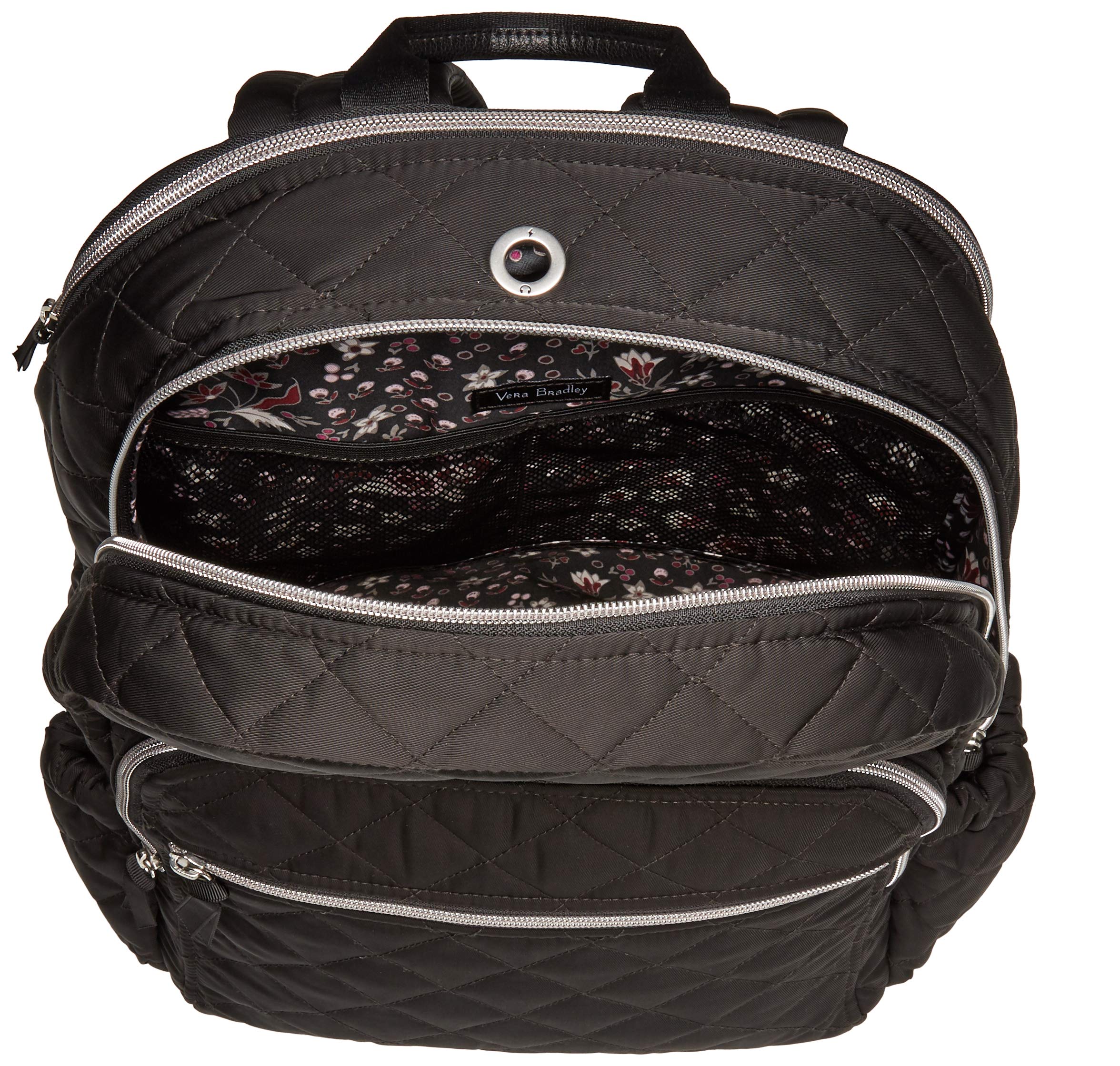 Vera Bradley Women's Performance Twill Campus Backpack, Black, One Size U1