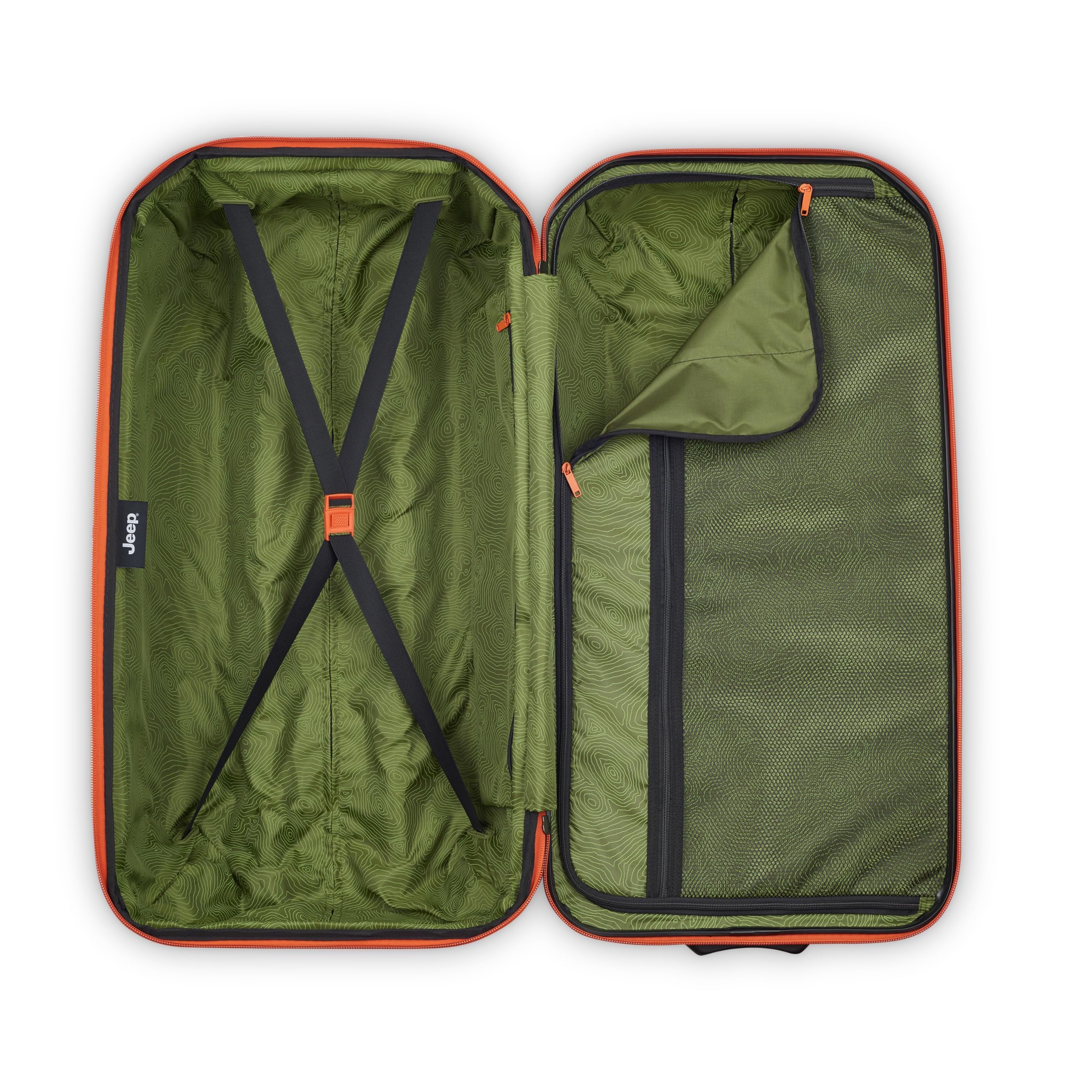Jeep JH003B Hardside Expandable Luggage with Two Wheels Warm Sand Checked-Large 30 Inch U1