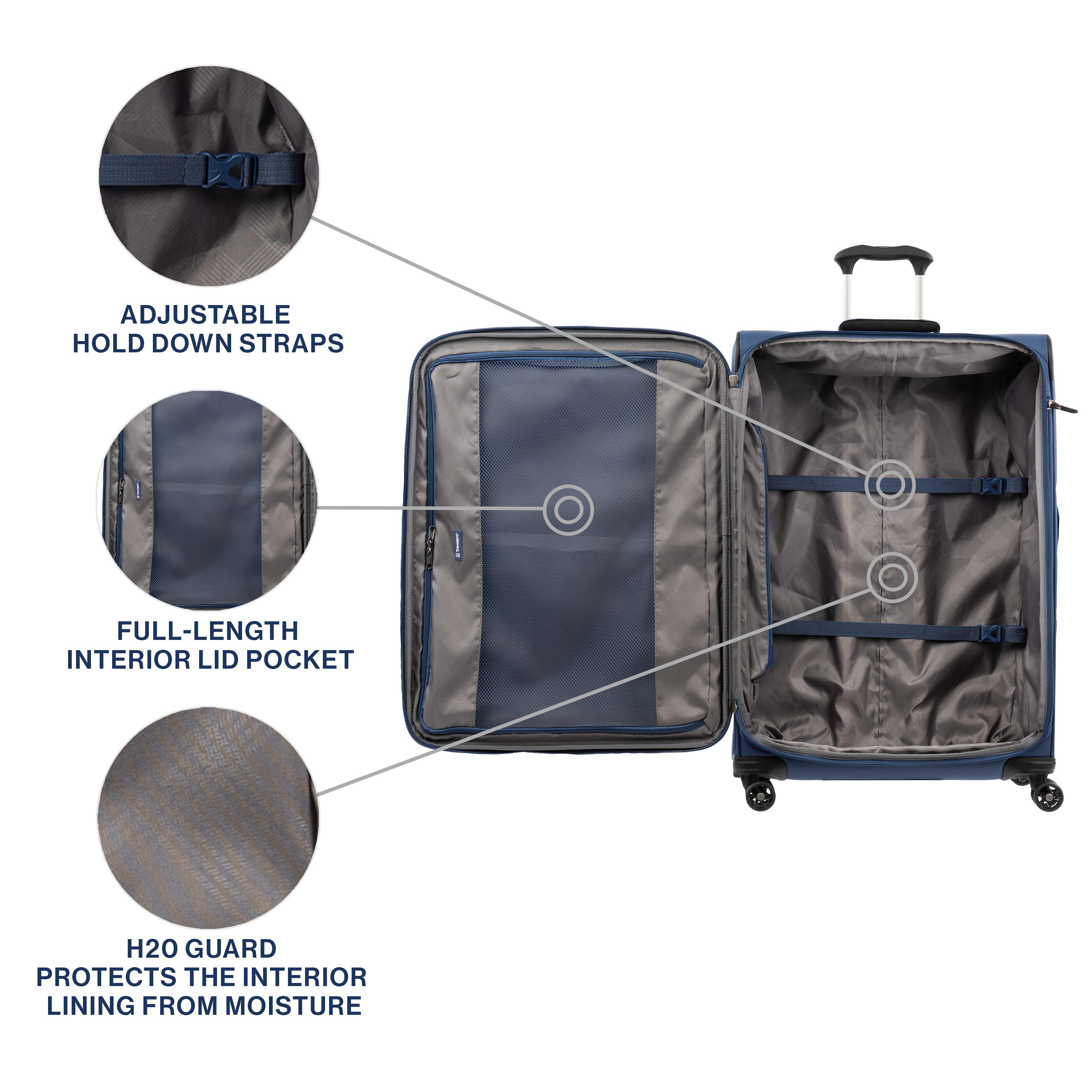 Travelpro Tourlite Softside 29" Expandable Luggage with 4 Spinner Wheels, Lightweight Suitcase, Checked Large ( Blue , Checked-Large 29-Inch ) Blue Checked Large 29 Inch U9