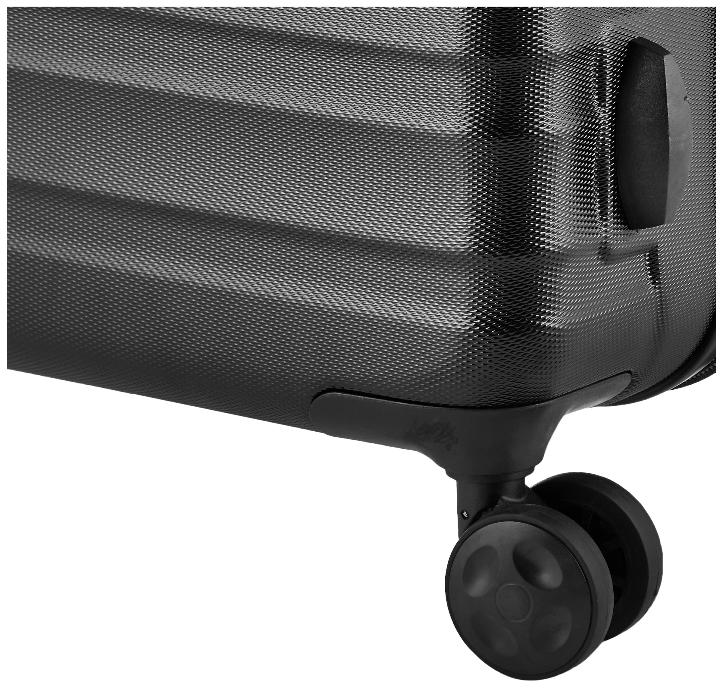 Amazon Basics Expandable Hardside Carry-On Luggage, Suitcase with Wheels, 21-Inch Spinner with Four Spinner Wheels and Scratch-Resistant Surface, Black U2