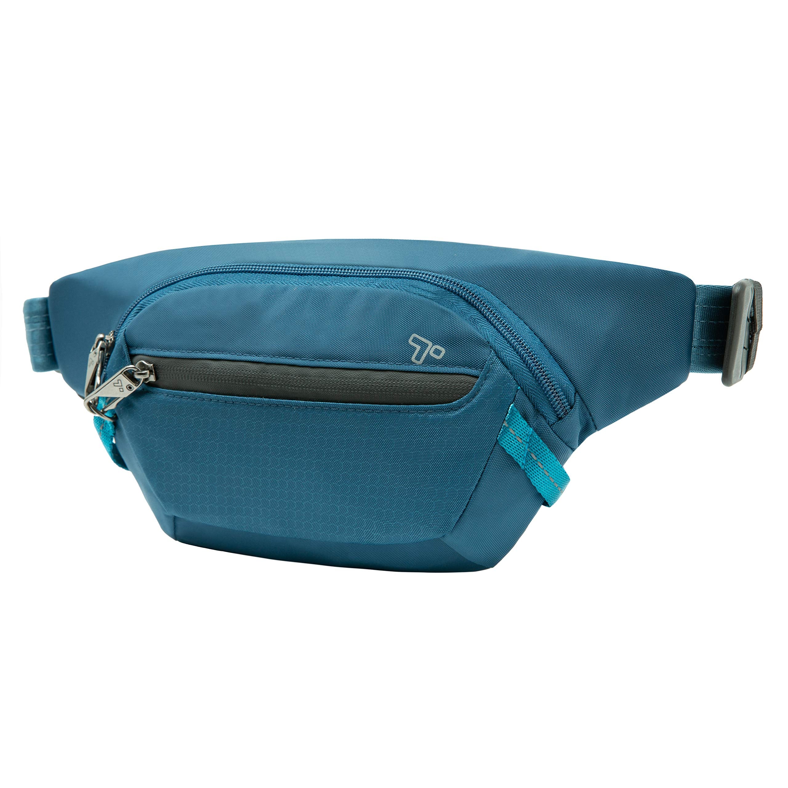 Travelon Anti-Theft Active Waist Pack, Teal, 9.5" W x 6" H x 2" D U1