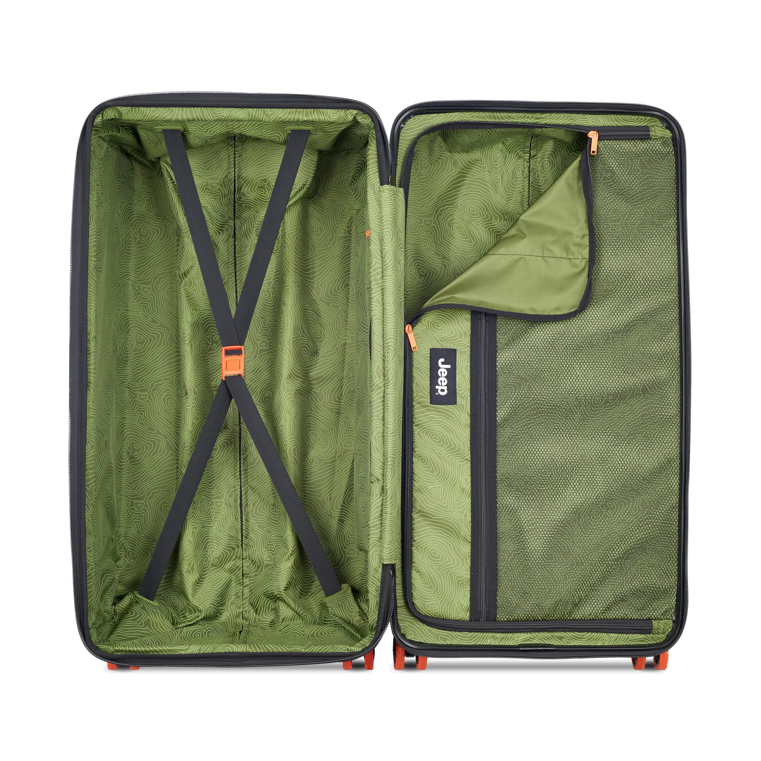 Jeep JH002B Hardside Expandable Luggage with Spinner Wheels, Elm Green, Checked-Large 29 Inch Elm Green Checked-Large 29 Inch U1