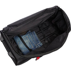 A.SAKS Luggage Lightweight Rolling Trolley Duffel with Wheels ( Black/Red , One Size ) Black/Red One Size U67