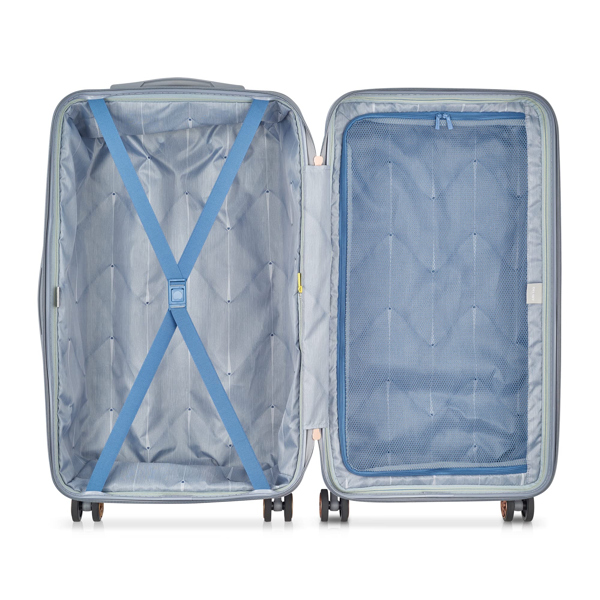 DELSEY PARIS Cruise 3.0 Hardside Expandable Luggage with Spinner Wheels, Platinum, Checked 26 Inch Trunk U1