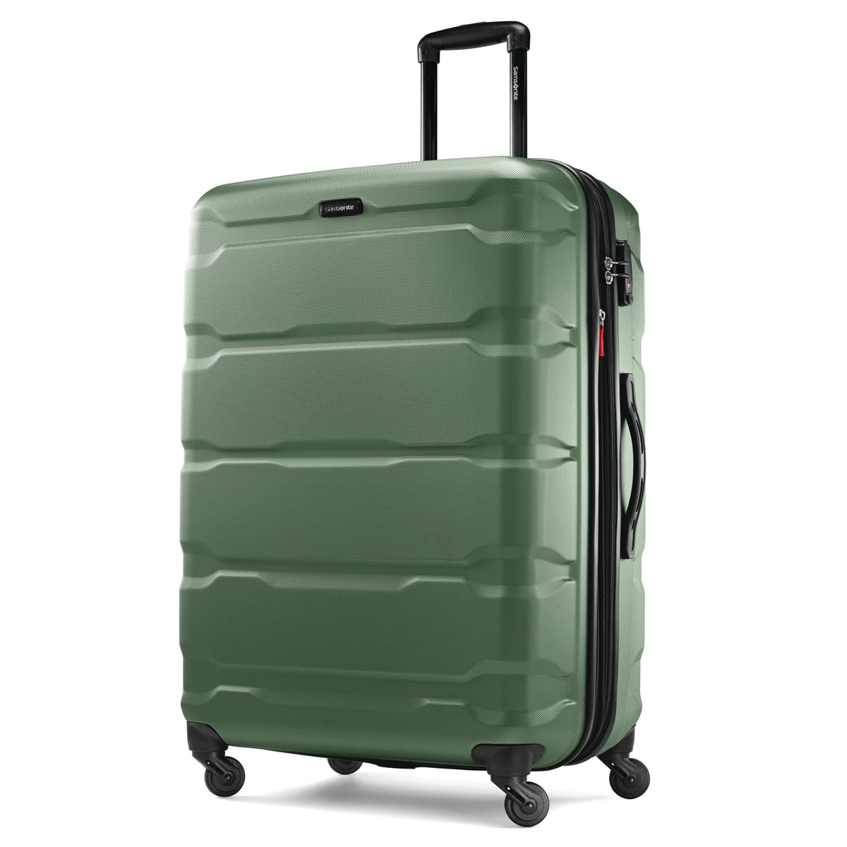 Samsonite Omni PC Hardside Expandable Luggage with Spinner Wheels, Checked-Large 28-Inch, Army Green Army Green Checked-Large 28-Inch U1