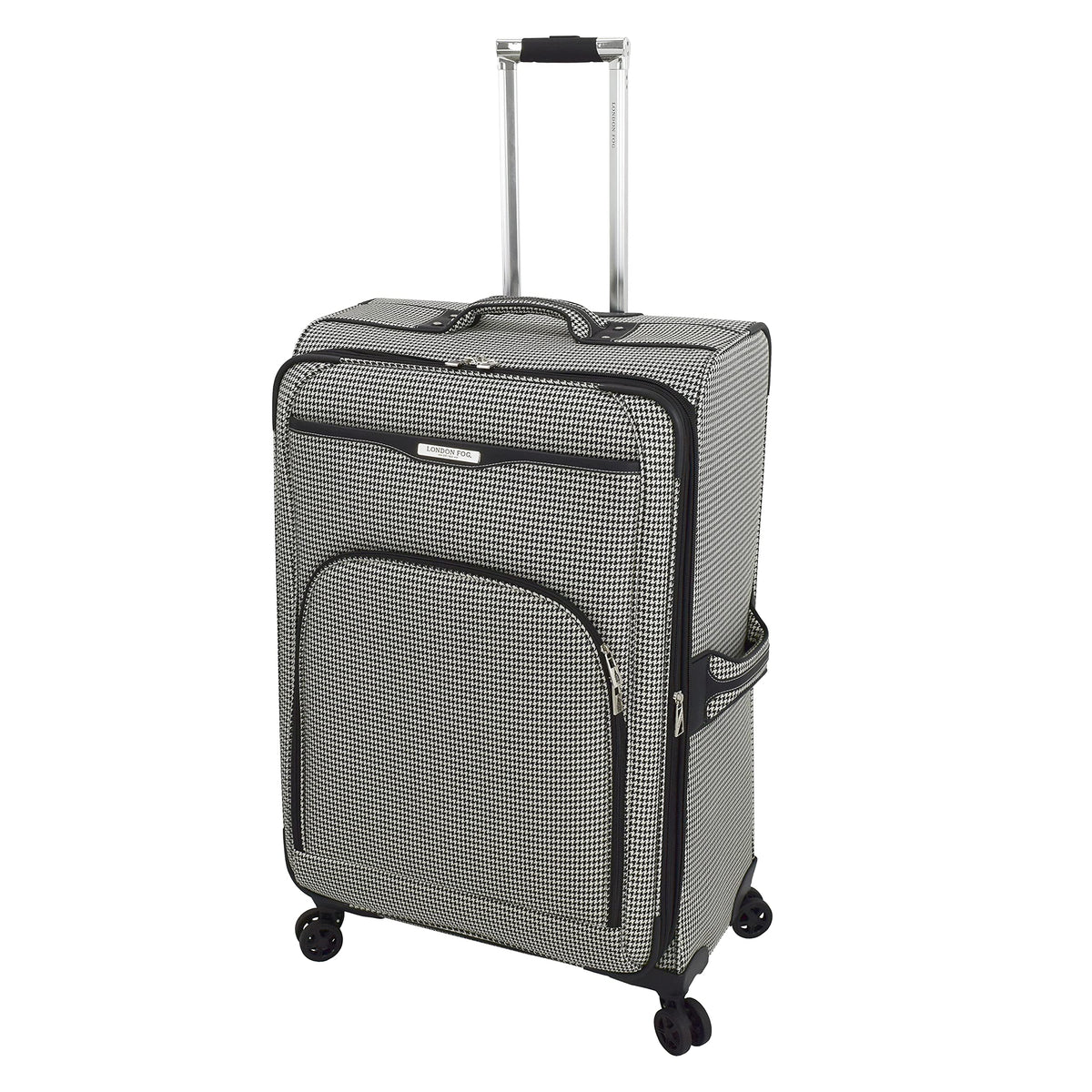 London Fog Oxford III 29" Expandable Spinner Black-White Houndstooth Black-White 29-Inch U2
