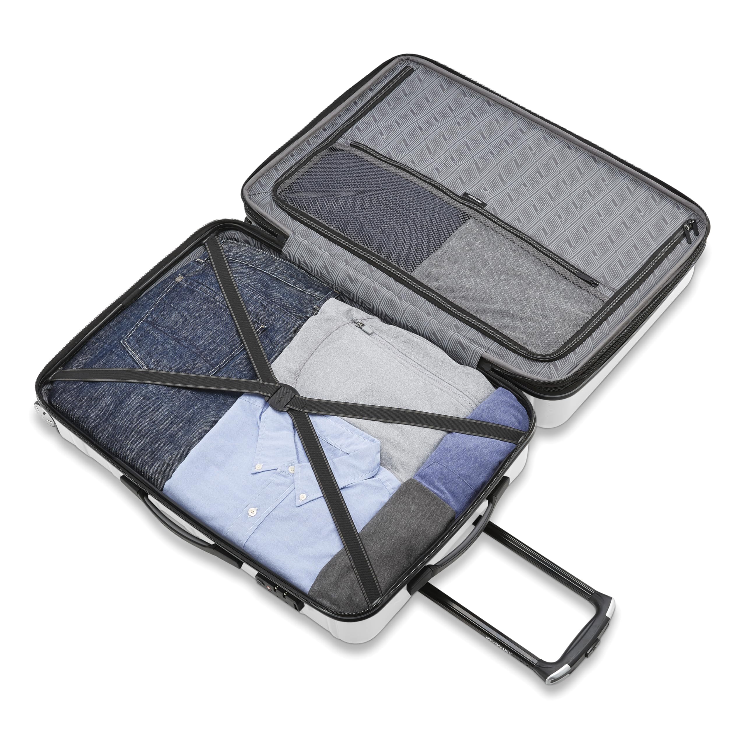 Samsonite Omni 2 Hardside 2 Piece Set - Includes Global Carry-On & Large Checked Suitcases - 360° Dual Spinner Wheels - Integrated TSA Lock & Expansion - Amazon Exclusive - Birch White Birch White 2-Piece Set (Carry-on/Large) U1