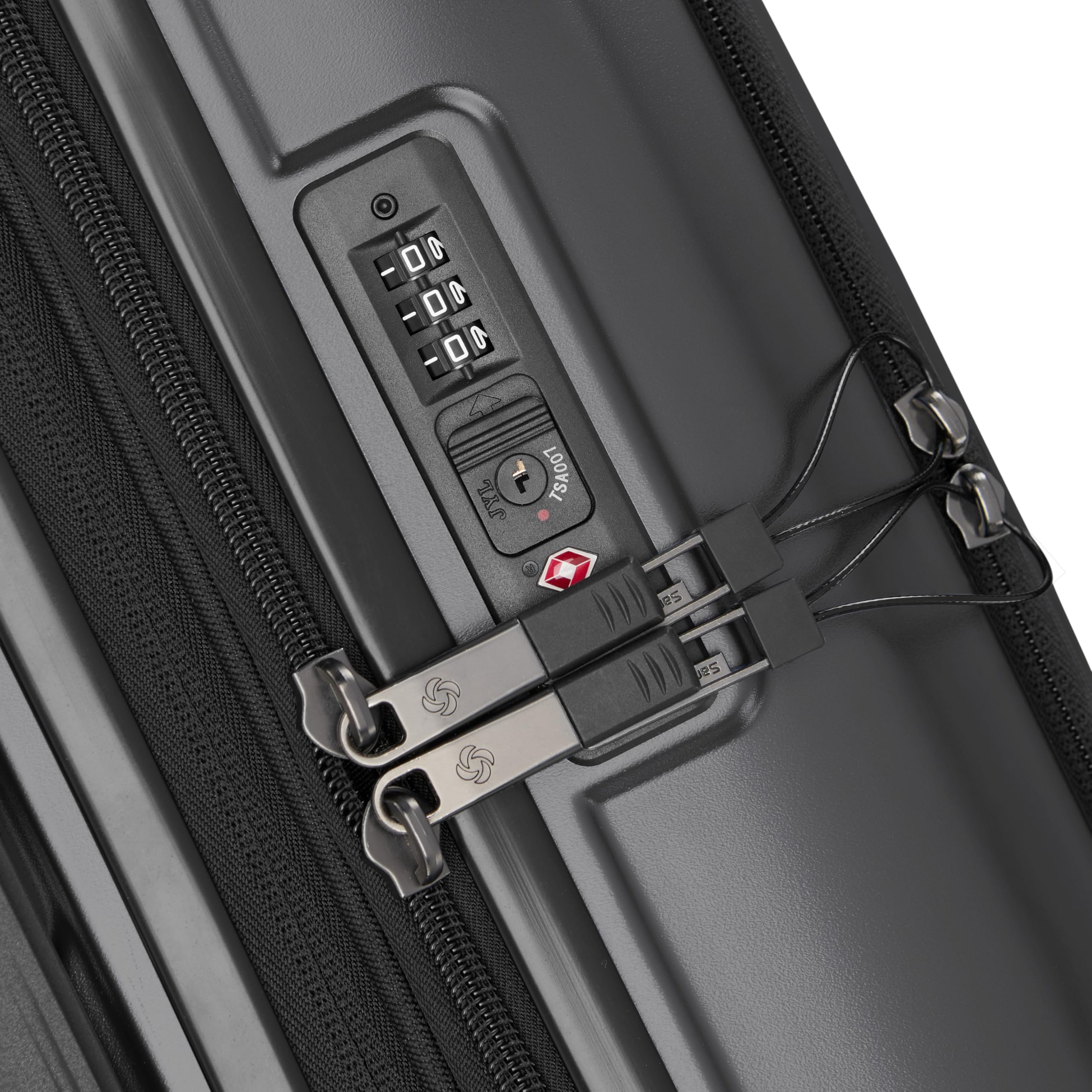 Samsonite Octiv Pro 3-Piece Hardside Lightweight (21/24/28) Front Pocket Carry-On Pro, Medium & Large-Checked Luggage Set, Expandable, Four Spinner Wheels, Adjustable Handle, TSA Lock – Black Stealth Black 3-Piece Set (Pro 21 with Front Pocket/  U1