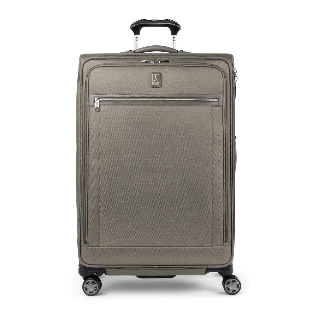 Travelpro Platinum Elite Softside Expandable Checked Luggage, 8 Wheel Spinner Large Suitcase, TSA Lock, Men and Women, Metallic Sand, Checked Large 29-Inch Metallic Sand Checked-Large 29-Inch U1