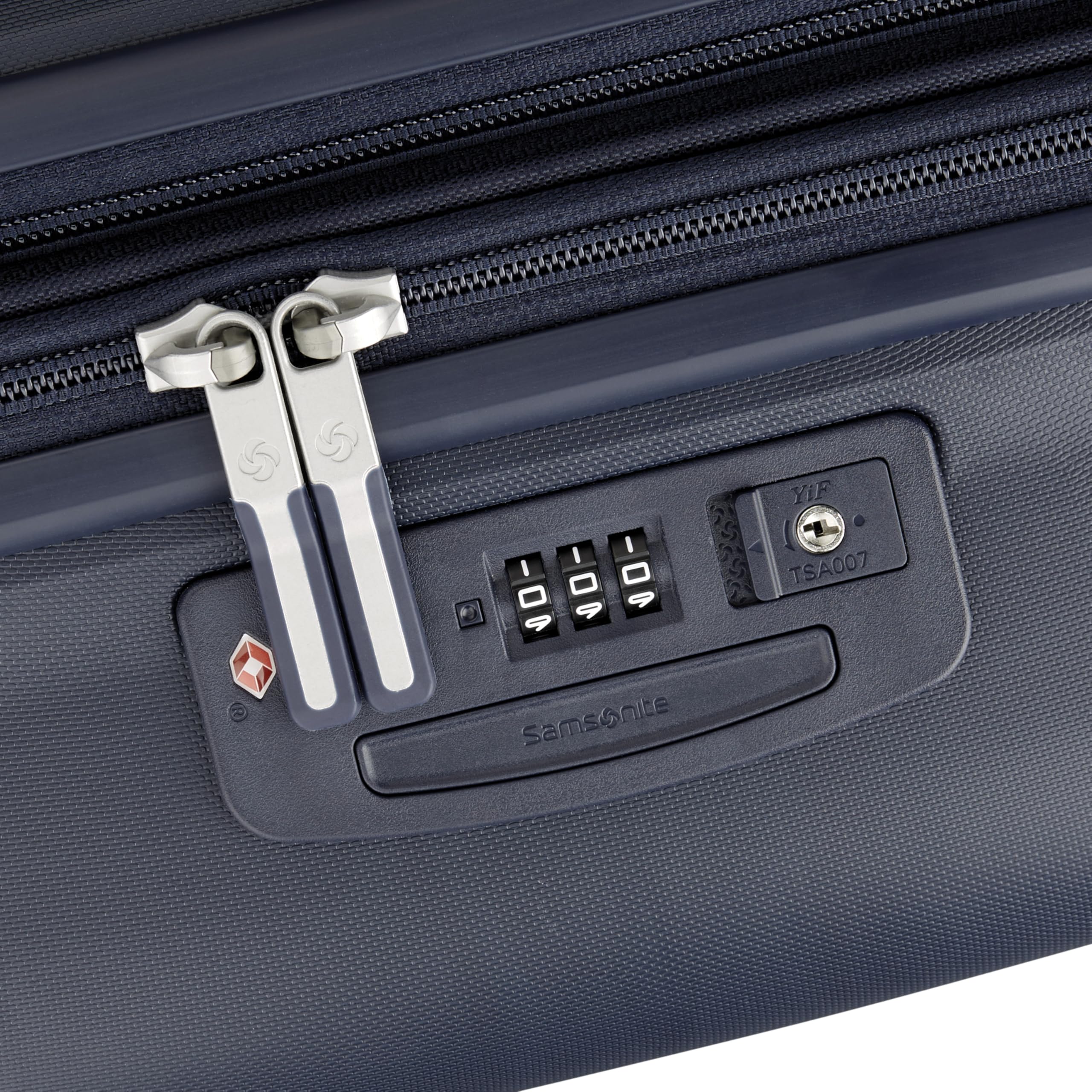 Samsonite Elevation Plus - Carry-On Hardside Luggage with QuickEntry™ Front Compartment - Scratch Resistant Polypropylene Shell, AirTag Holder, TSA Lock, Airline Approved - Midnight Blue Midnight Blue Carry-On PRO U1