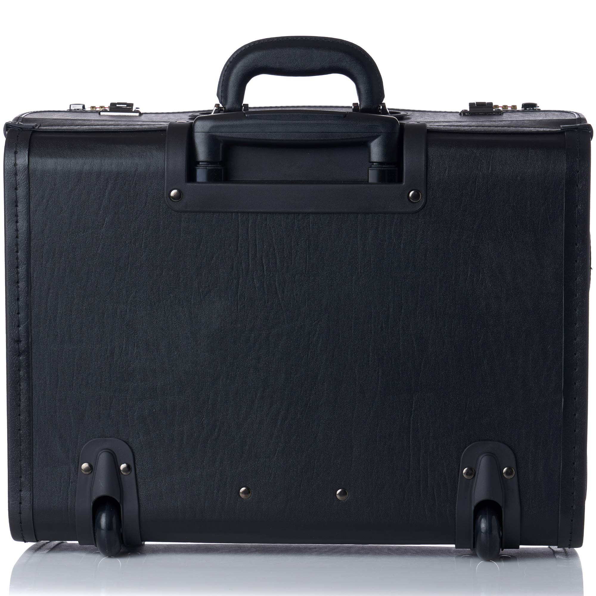 Alpine Swiss Rolling 17" Laptop Briefcase on Wheels Attache Lawyers Case Legal Size Black One Size U1