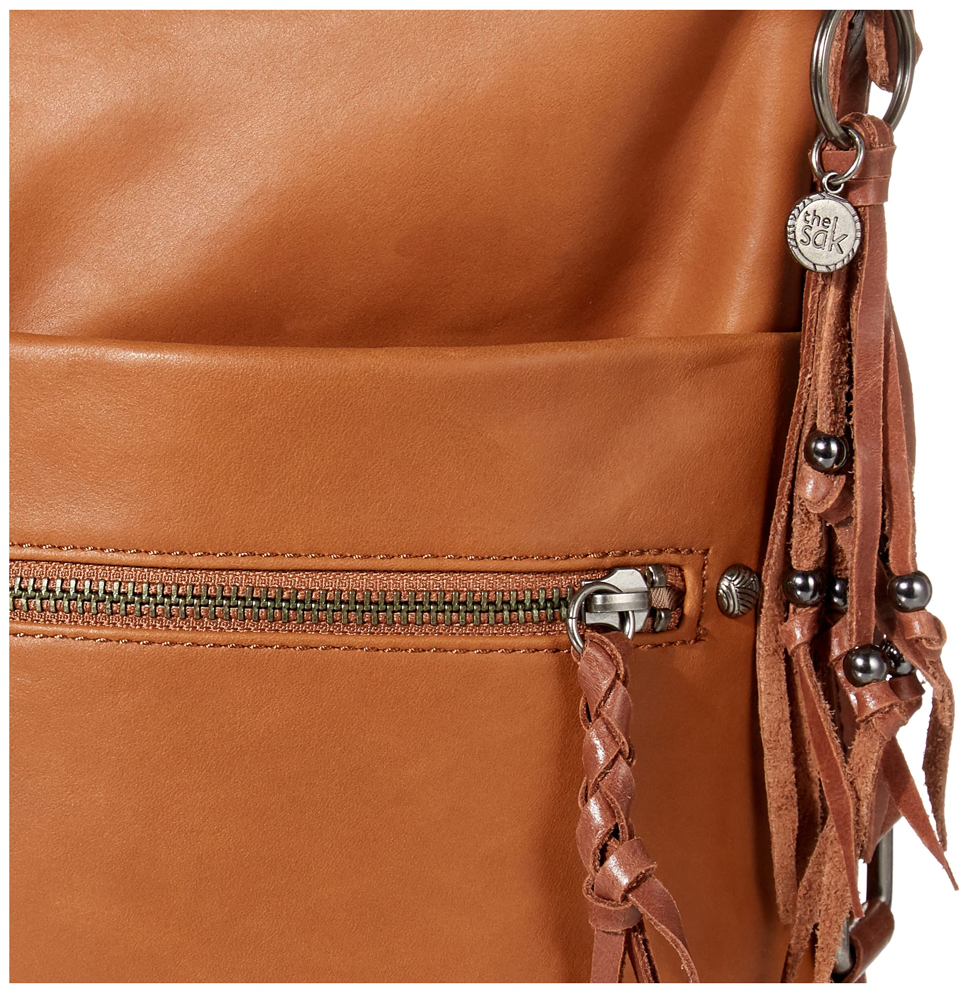The Sak Ashland Bucket Bag in Leather, Casual Everyday Purse with Removable Crossbody Strap, Handcrafted & Sustainably-Made, Brown Brown One Size U1