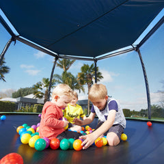 JumpFlex SMARTSHADE Soft Outdoor Trampoline Shade Canopy Cover for Sun Protection, Compatible with Hero 14' Model ONLY, Trampoline NOT Included, Black Black 14 FT U1