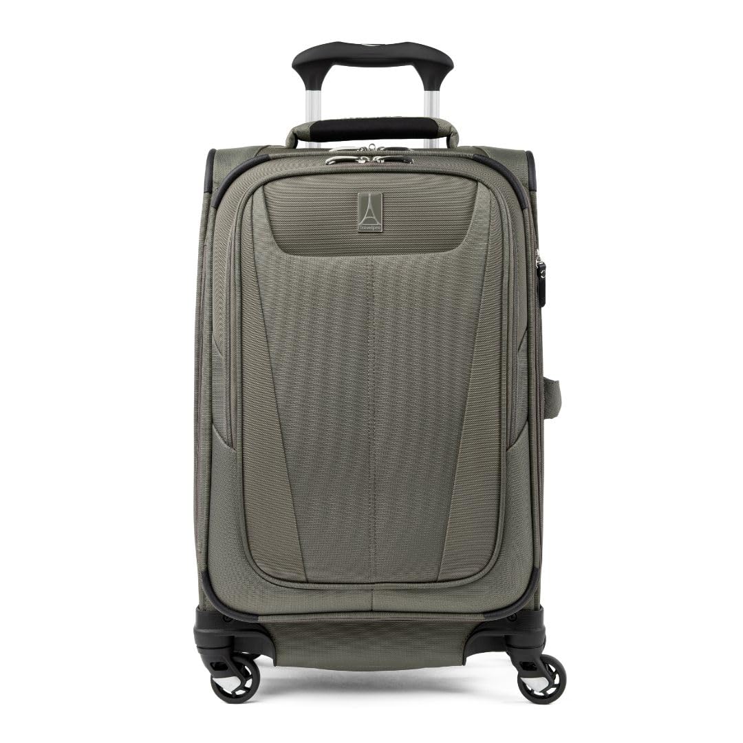 Travelpro Maxlite 5 Softside Expandable Luggage with 4 Spinner Wheels, Lightweight Suitcase, Men and Women ( Slate Green , Carry-on 21-Inch ) Slate Green Carry On 21 Inch U16