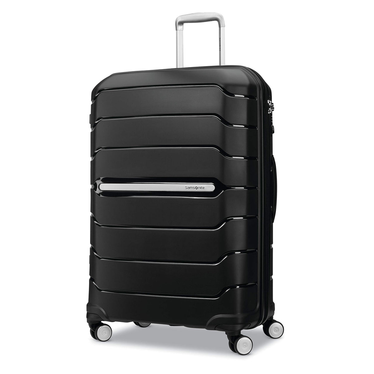 Samsonite Freeform Hardside Expandable with Double Spinner Wheels ( Black , Checked-Large Spinner ) Black Checked Large Spinner U36