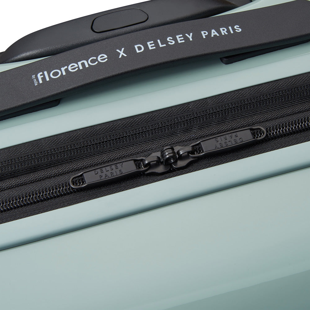 florence by mills x DELSEY PARIS Spin Me Away Expandable 20" Carry-On Spinner Upright ( Sage Green , 20" Carry-On Spinner ) Sage Green 20 Carry On Spinner U1